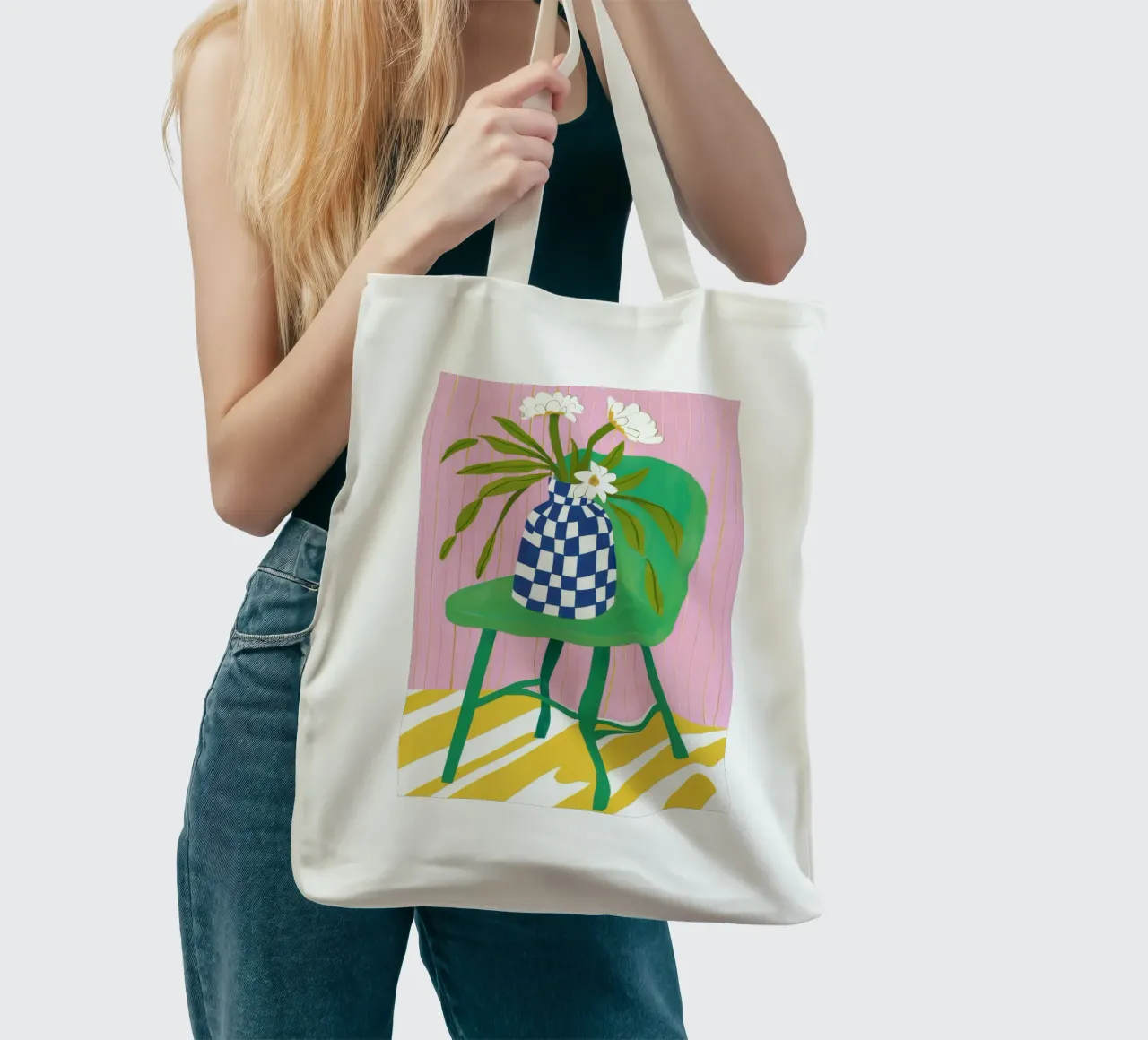 Sedia a scacchi Bloom borsa in juta da Haven Fantasy