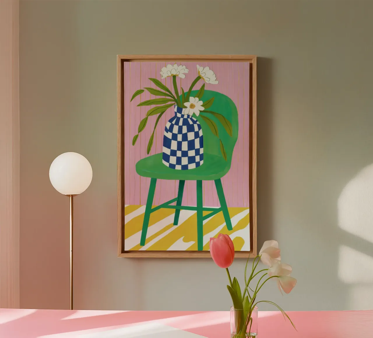 Sedia a scacchi Bloom tela con Cornice a cassetta da Haven Fantasy