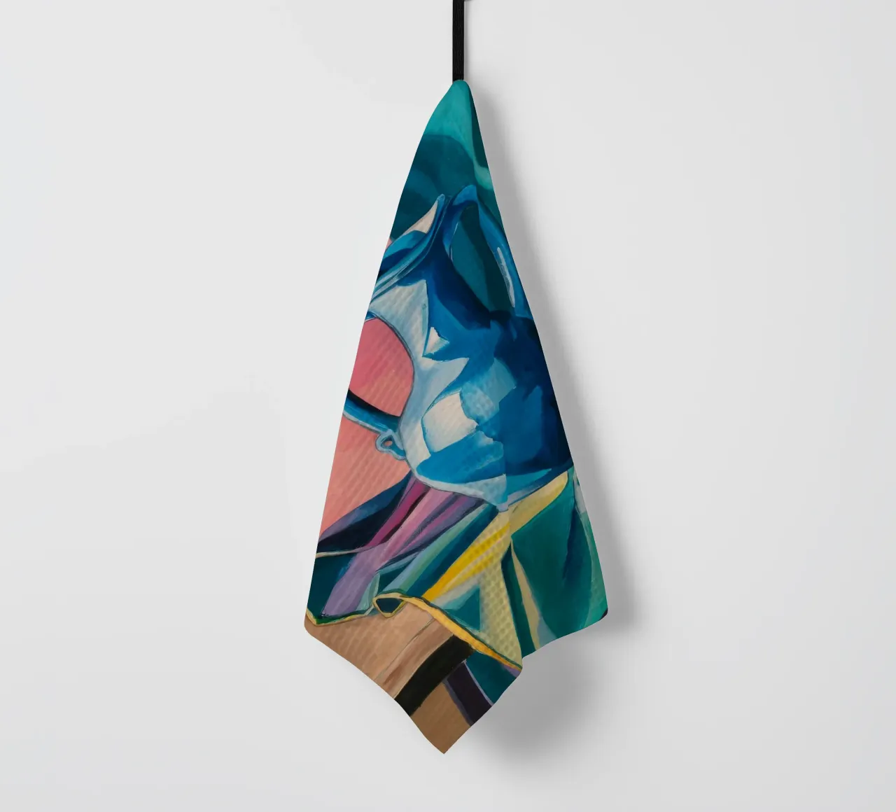 Drappeggio a brocca blu canovaccio da cucina da Pan Denim