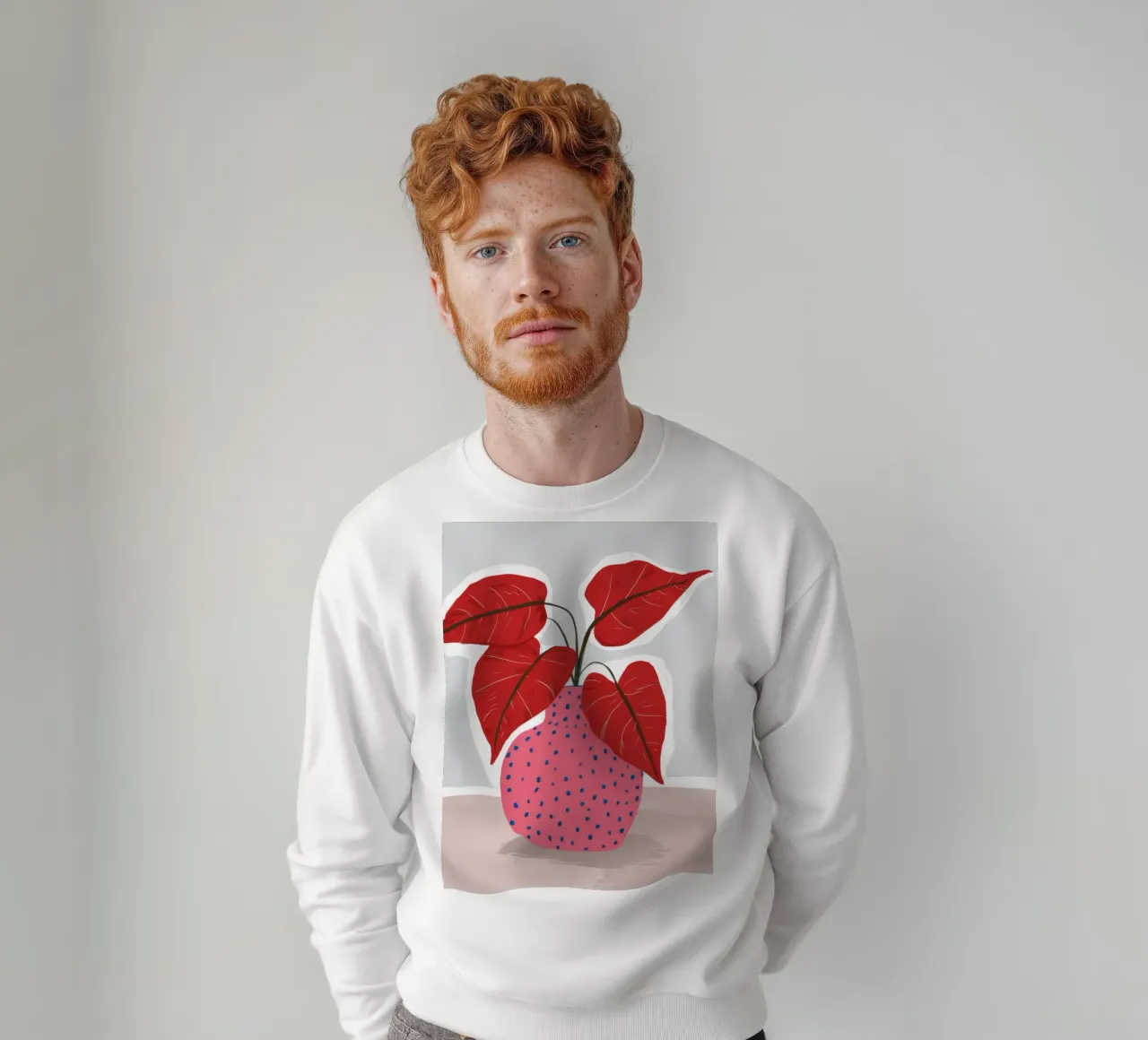 Foglia rossa a pois felpa da Haven Fantasy