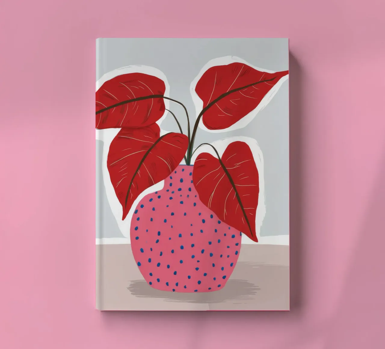 Red Leaf Polka Dot notebook by Haven Fantasy