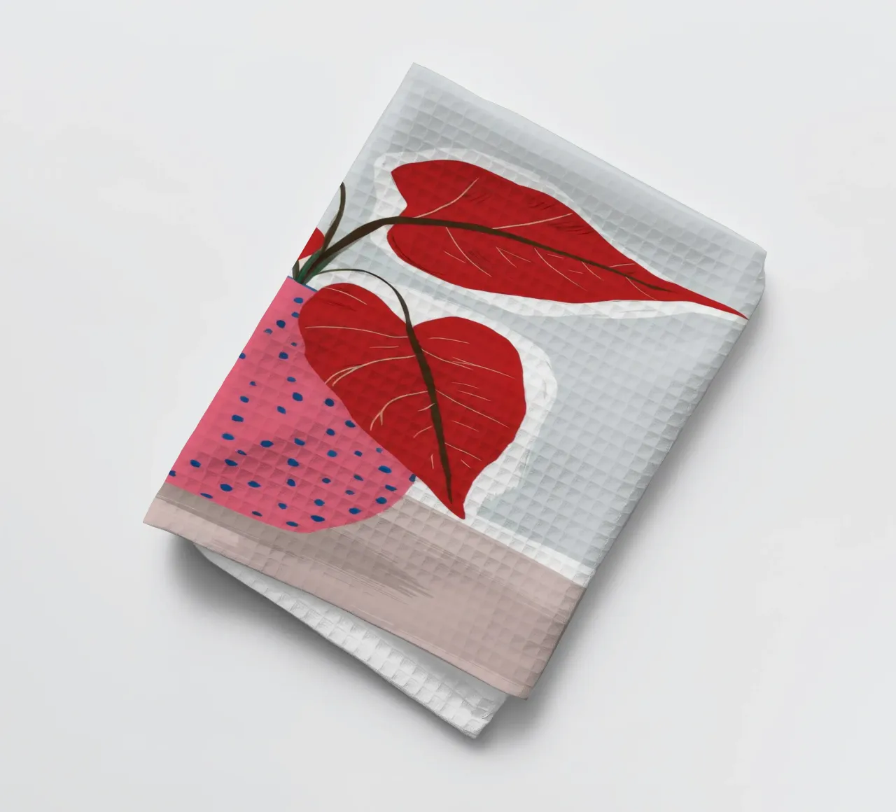 Feuille rouge à pois torchon de Haven Fantasy