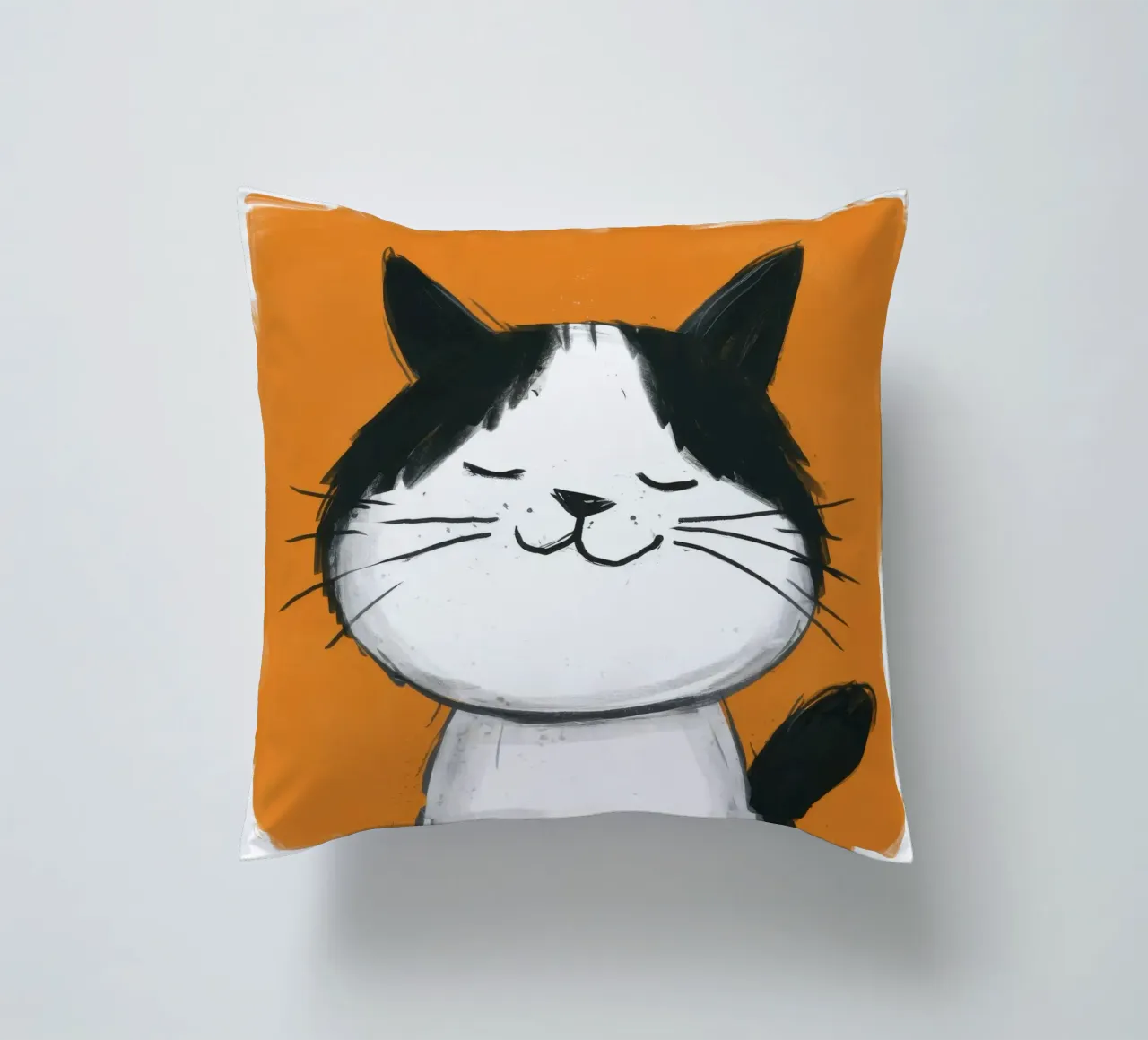 Joyful Tuxedo Grin decorative cushion by FadeAura