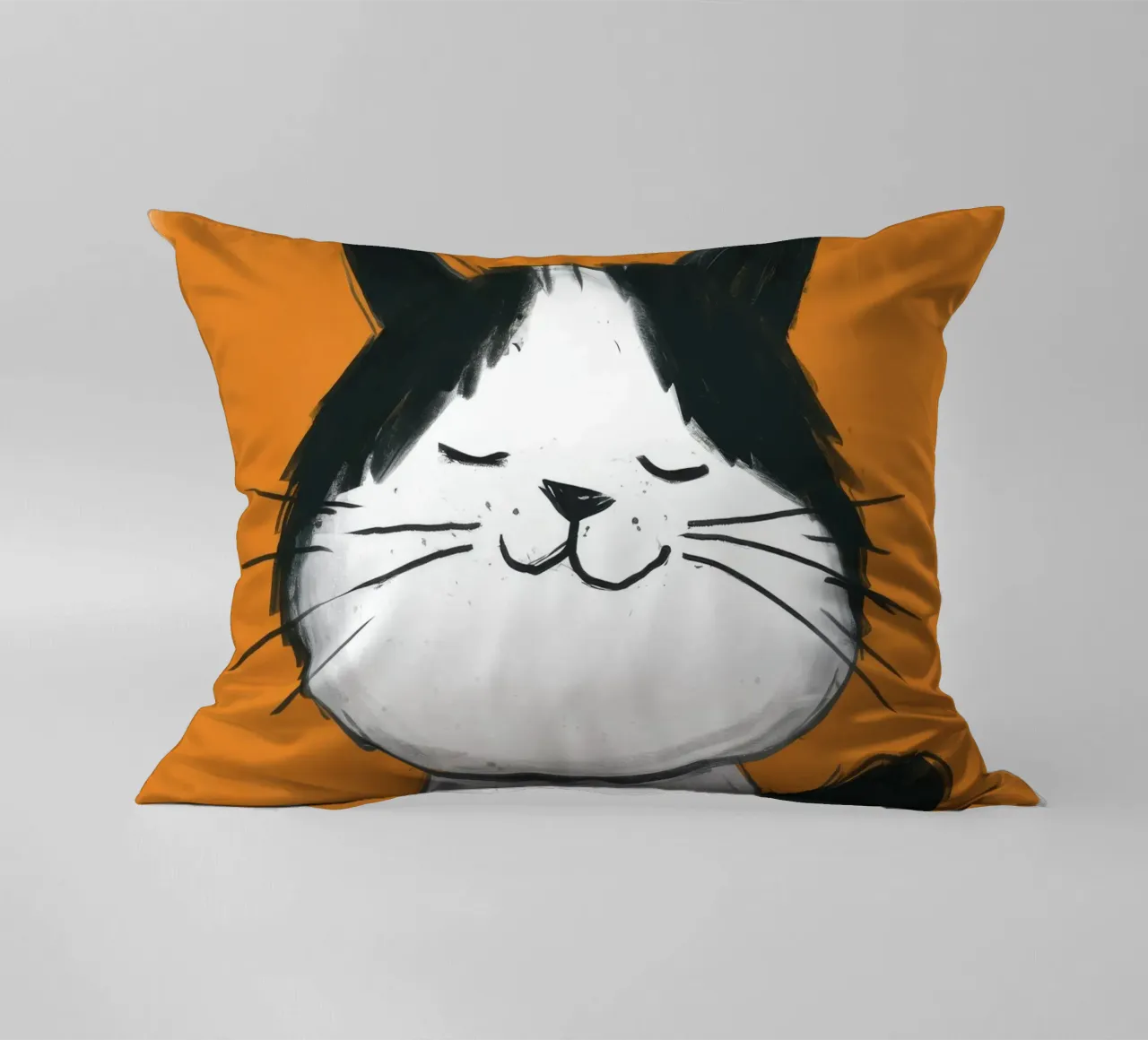 Joyful Tuxedo Grin decorative cushion by FadeAura