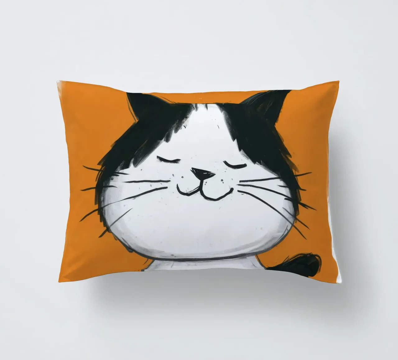 Joyful Tuxedo Grin decorative cushion by FadeAura