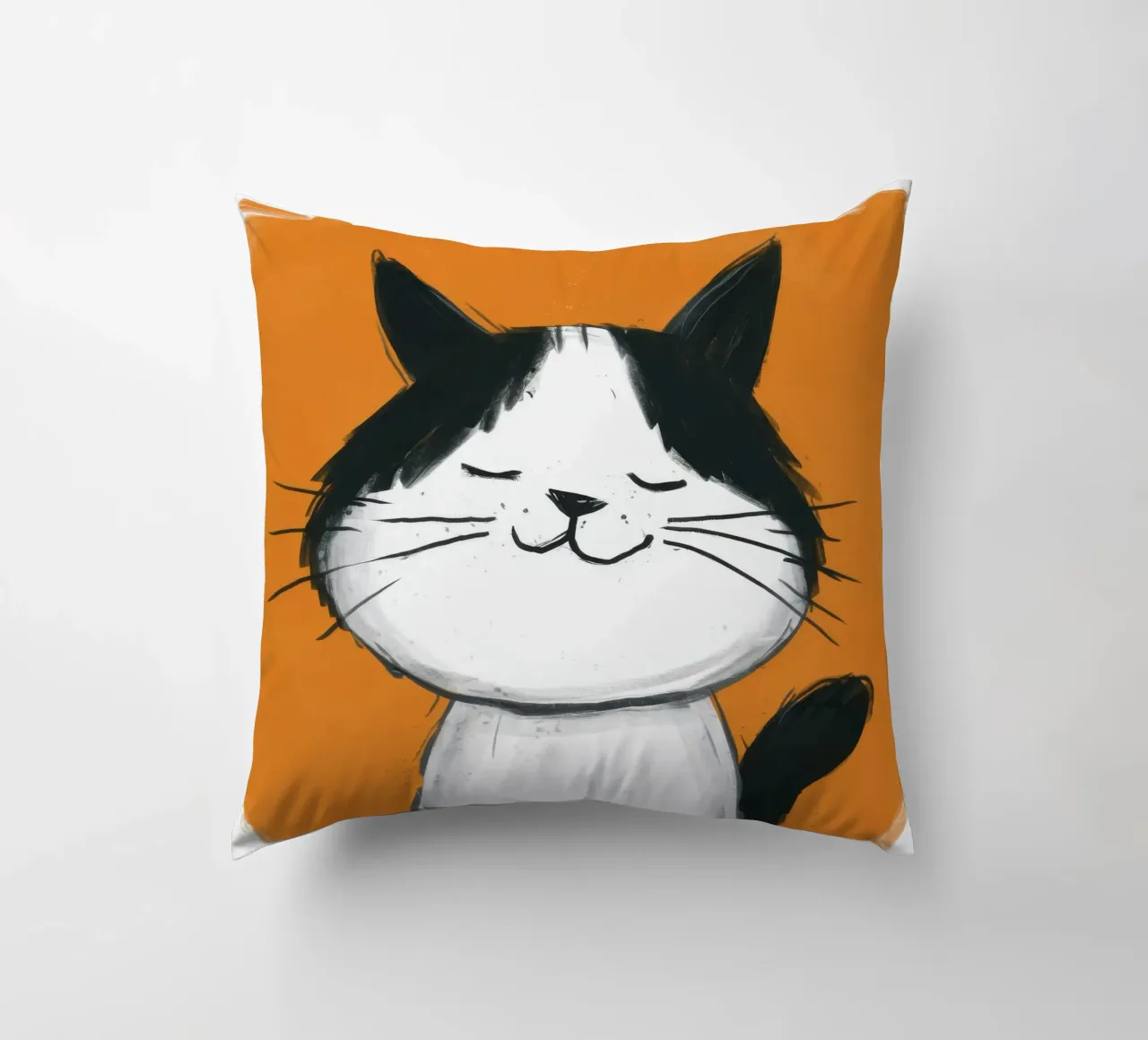 Joyful Tuxedo Grin decorative cushion by FadeAura
