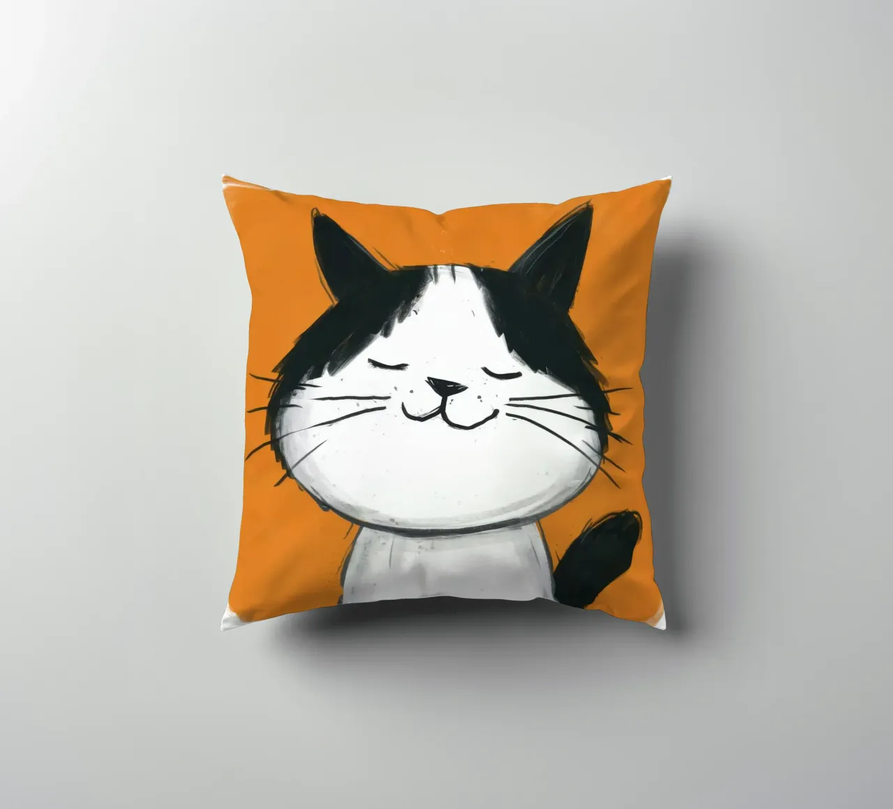 Joyful Tuxedo Grin decorative cushion by FadeAura