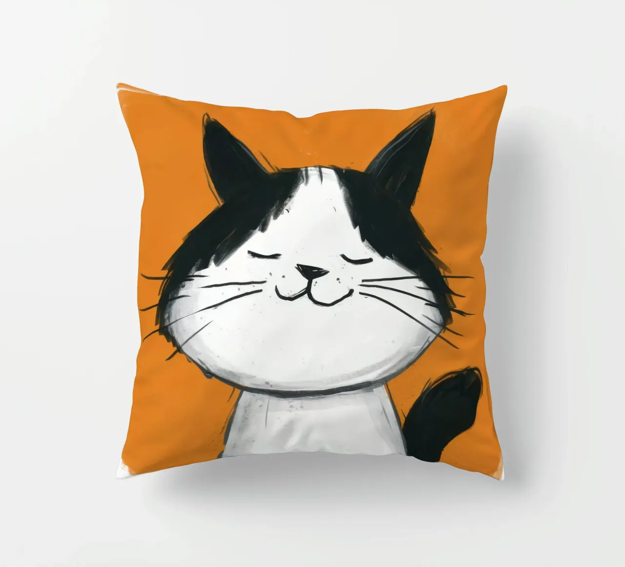 Joyful Tuxedo Grin decorative cushion by FadeAura