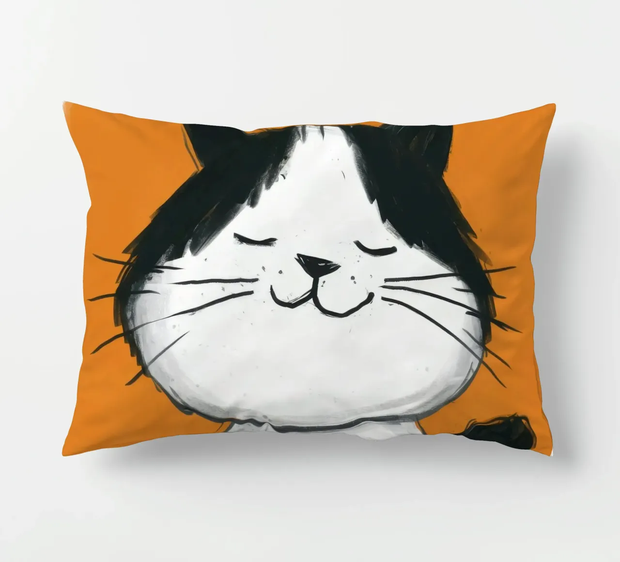 Joyful Tuxedo Grin decorative cushion by FadeAura