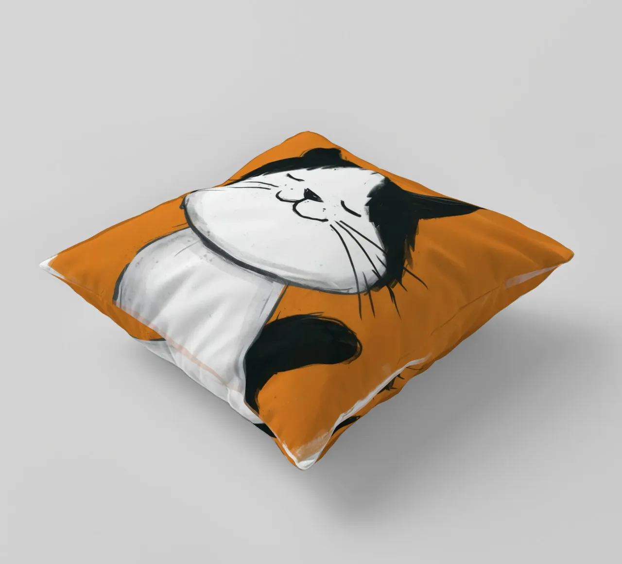 Joyful Tuxedo Grin decorative cushion by FadeAura