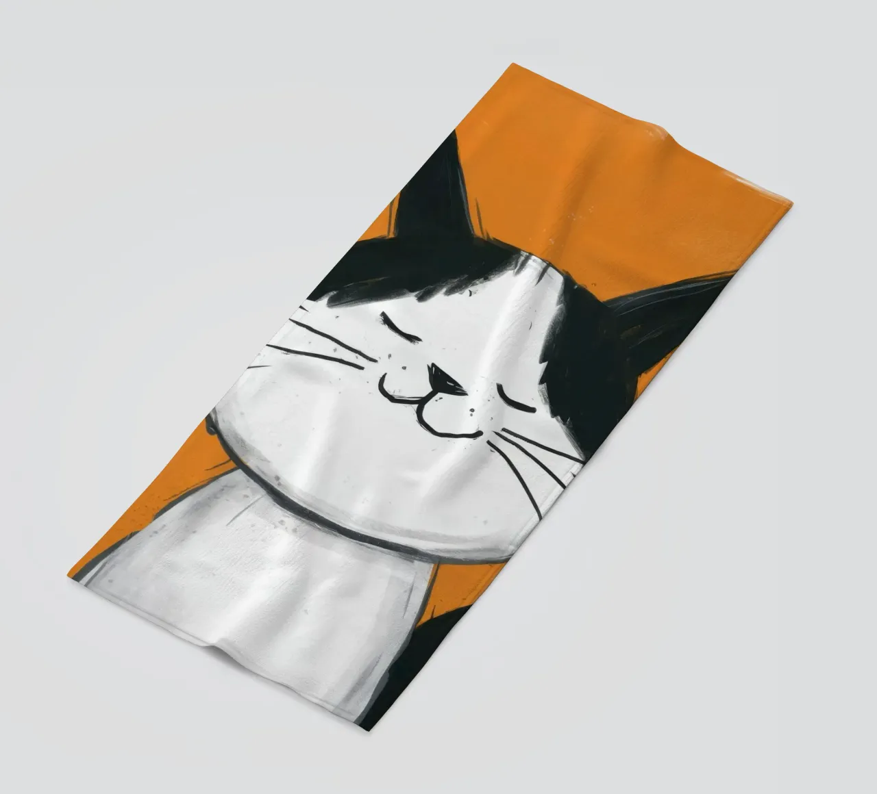 Joyful Tuxedo Grin beach towel by FadeAura