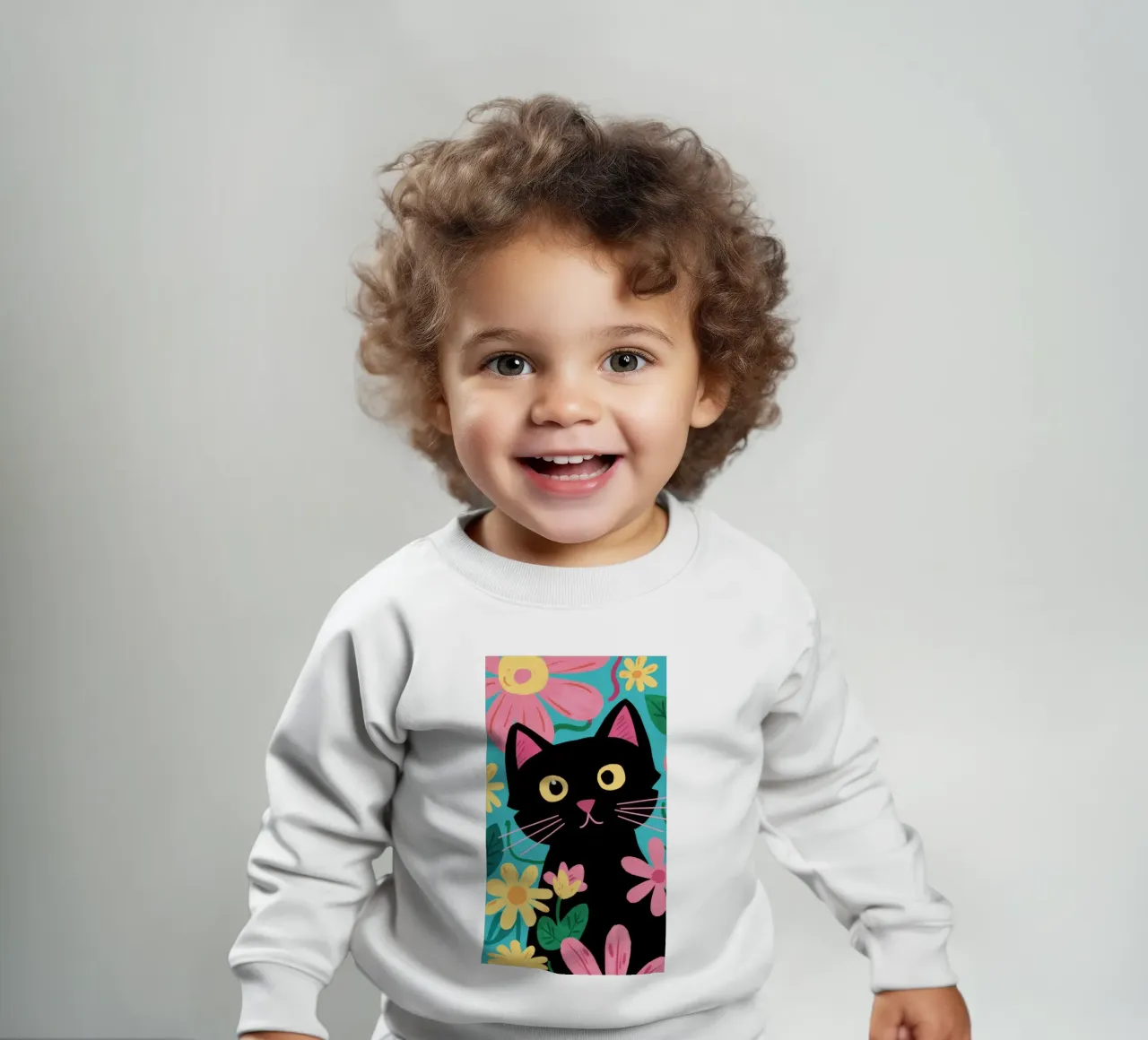 Pop floreale felino felpa neonato da FadeAura