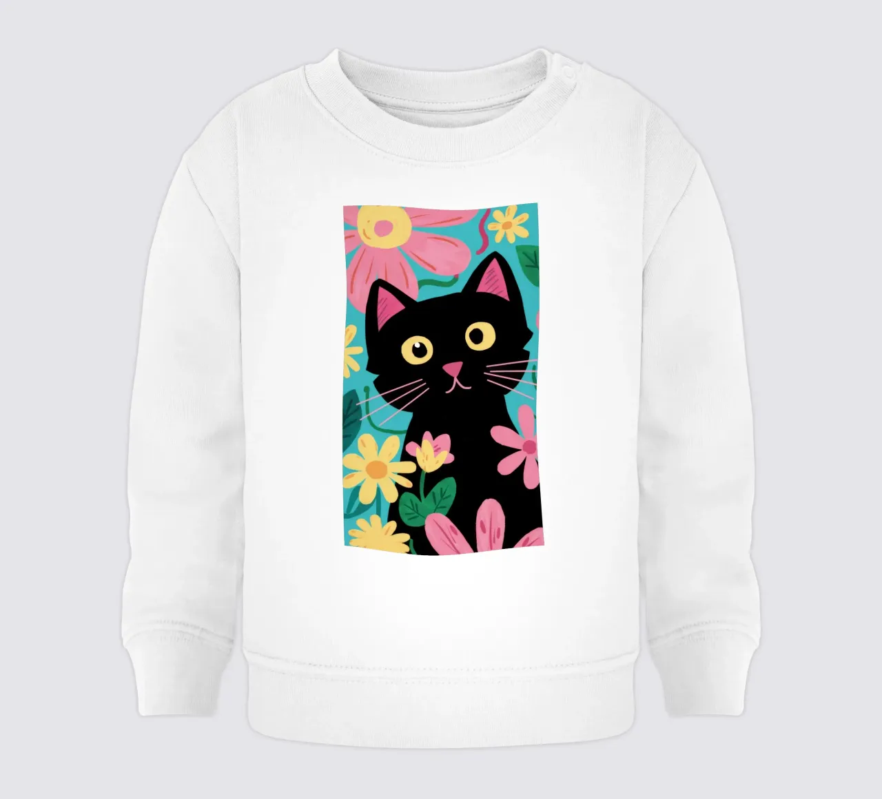 Pop floreale felino felpa neonato da FadeAura