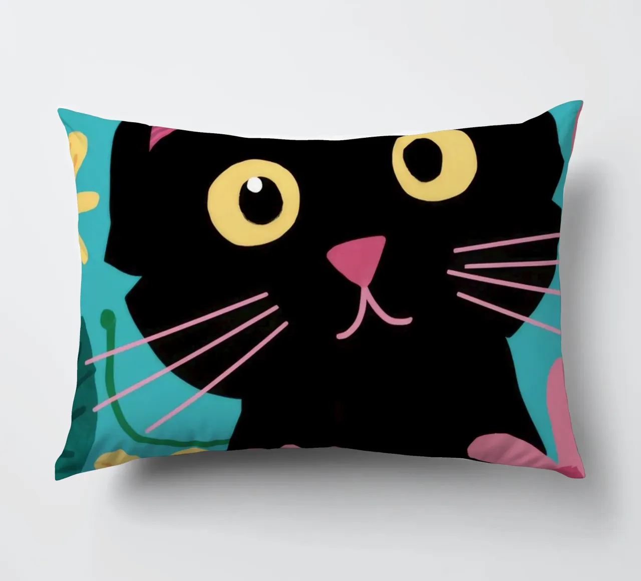Pop floreale felino cuscino da FadeAura