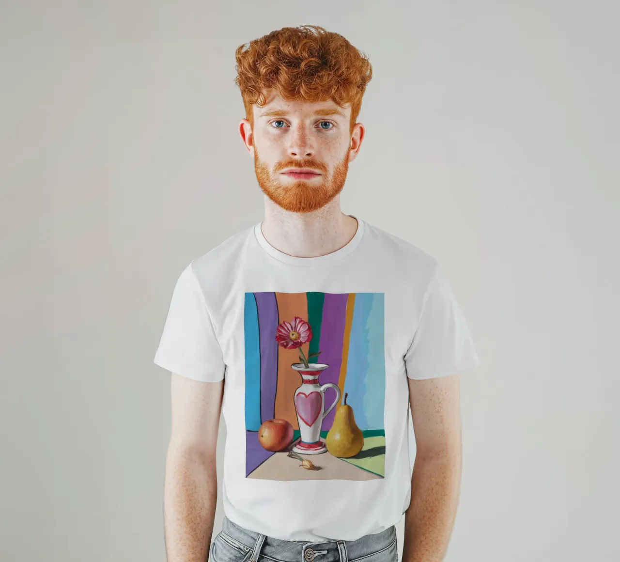 Striscia di pere e mele t-shirt da Pan Denim