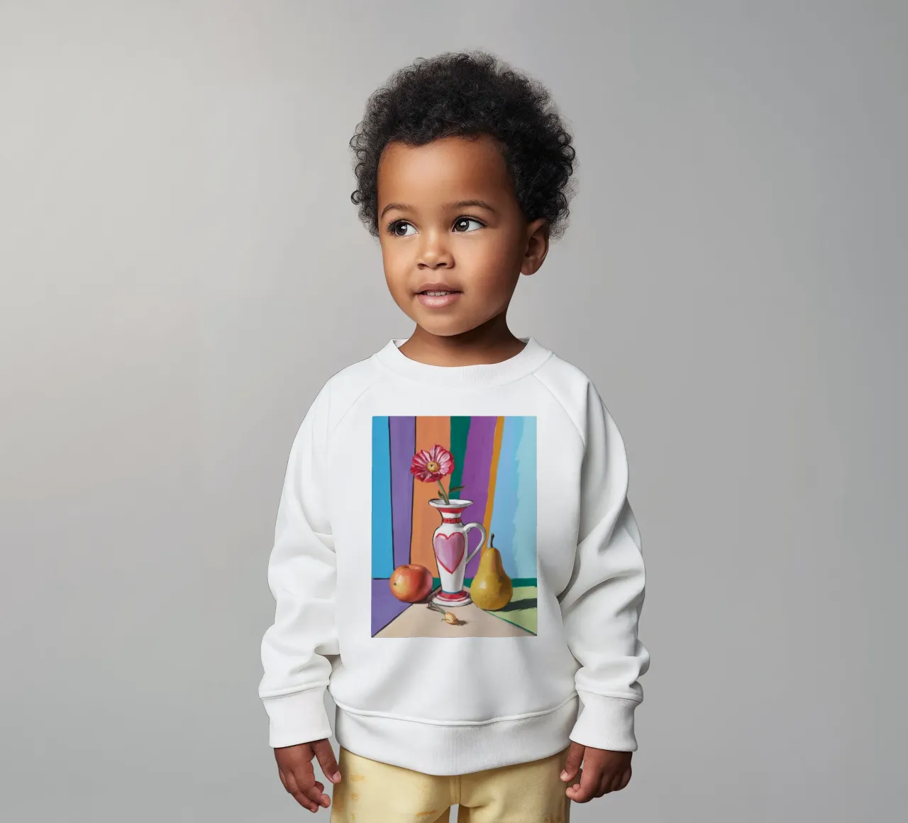 Striscia di pere e mele felpa neonato da Pan Denim