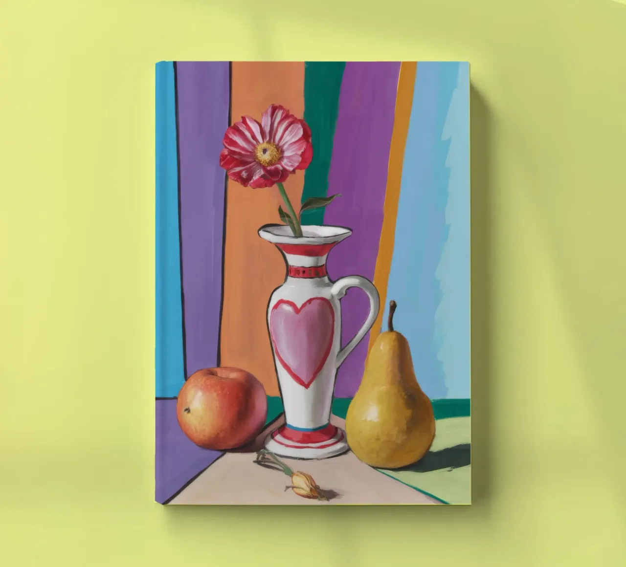 Pear and Apple Stripe notebook by Pan Denim