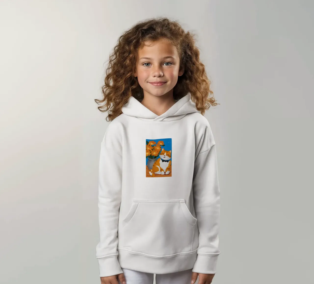 Soriano arancione Dandy felpa bambino con cappuccio da FadeAura