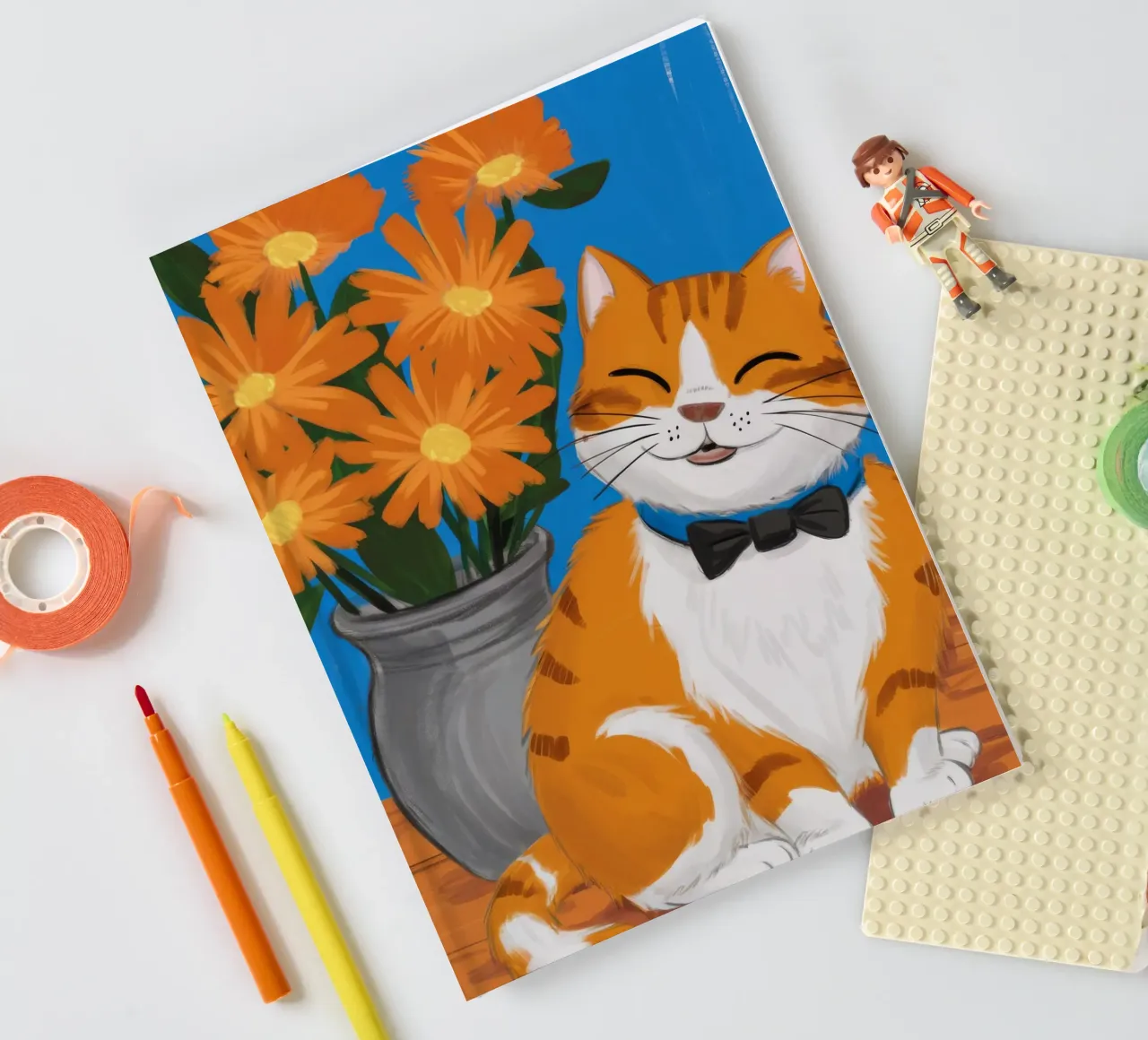 Orange Tabby Dandy notebook by FadeAura