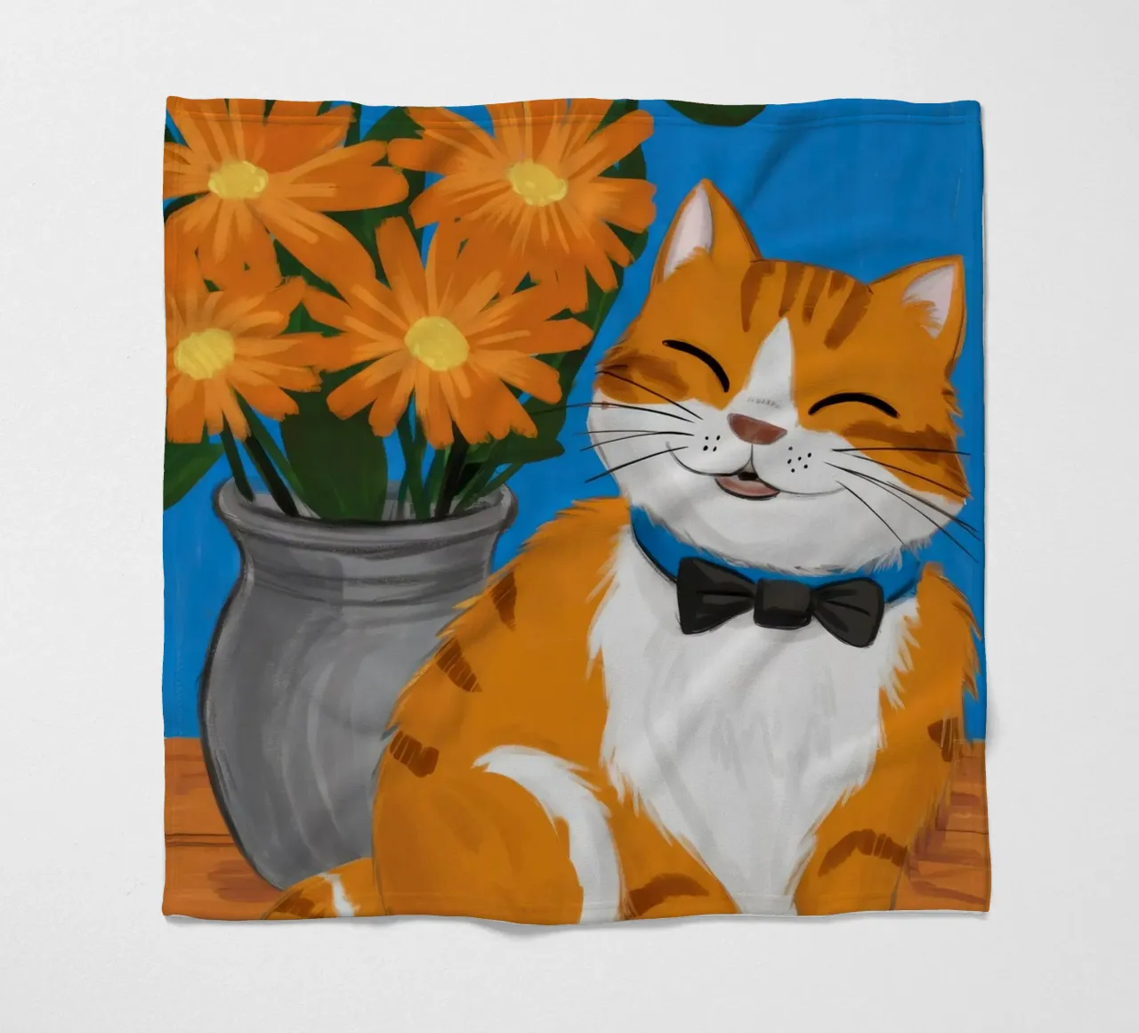 Soriano arancione Dandy coperta in pile da FadeAura
