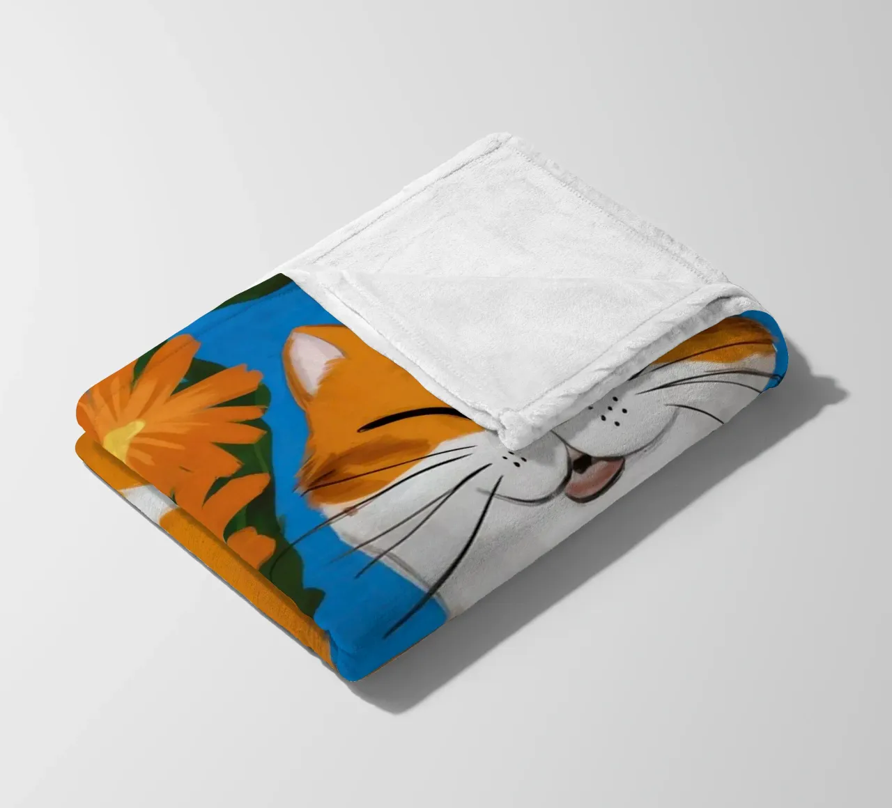 Soriano arancione Dandy coperta in pile da FadeAura