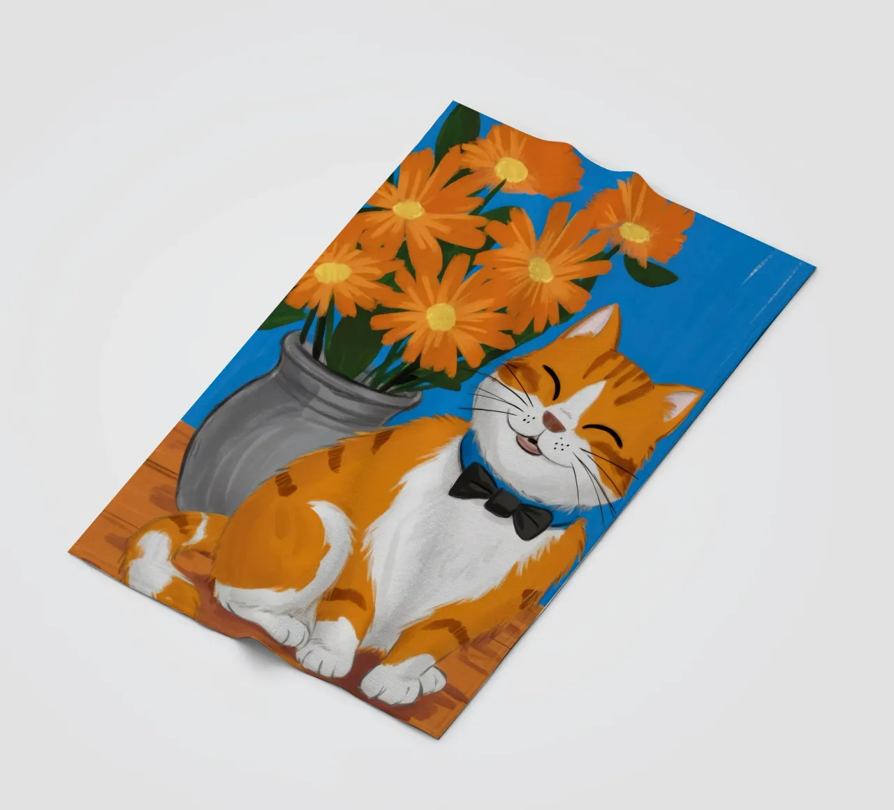 Soriano arancione Dandy coperta in pile da FadeAura