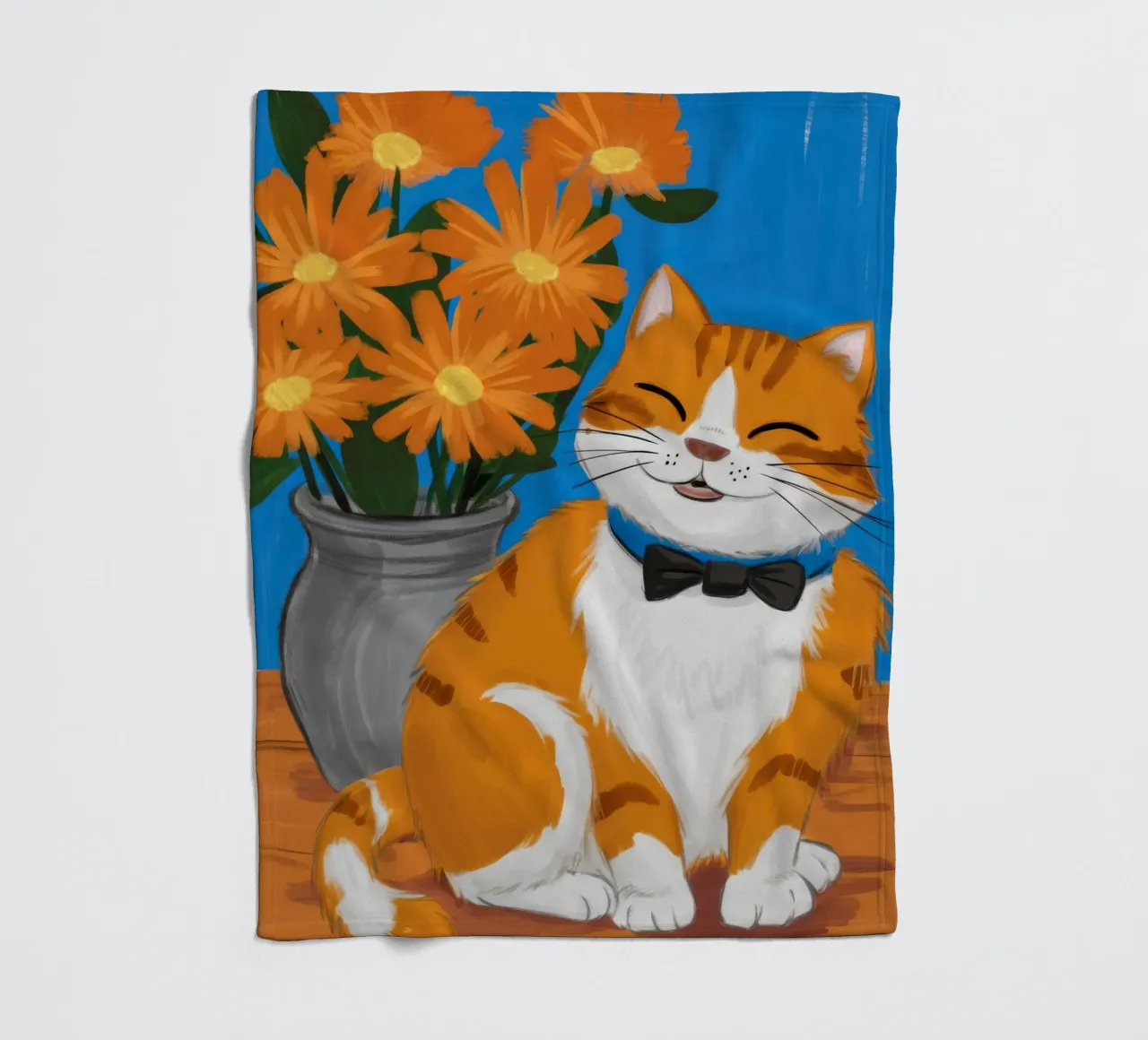 Soriano arancione Dandy coperta in pile da FadeAura