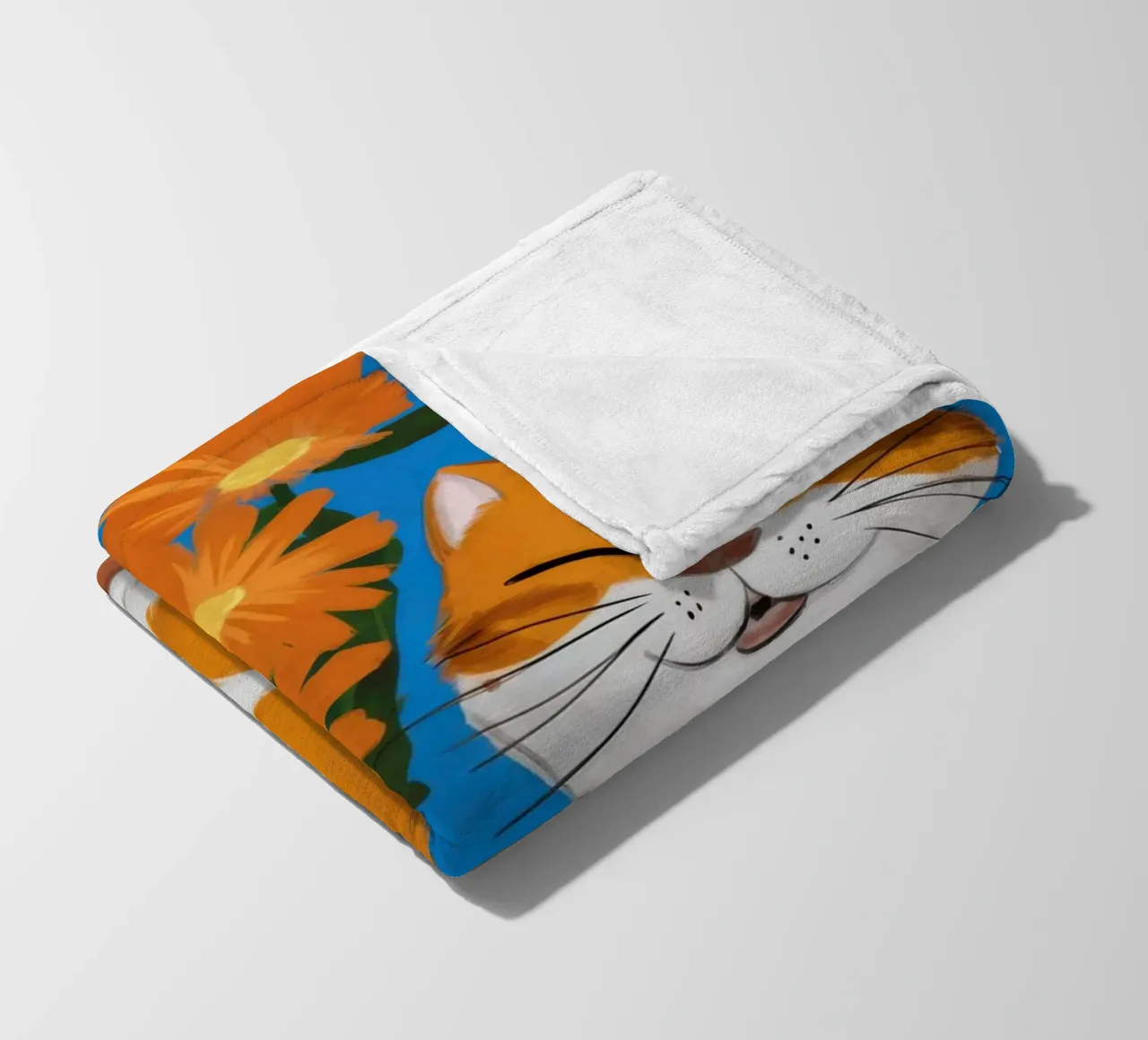 Soriano arancione Dandy coperta in pile da FadeAura