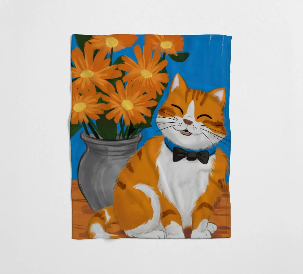 Soriano arancione Dandy coperta in pile da FadeAura