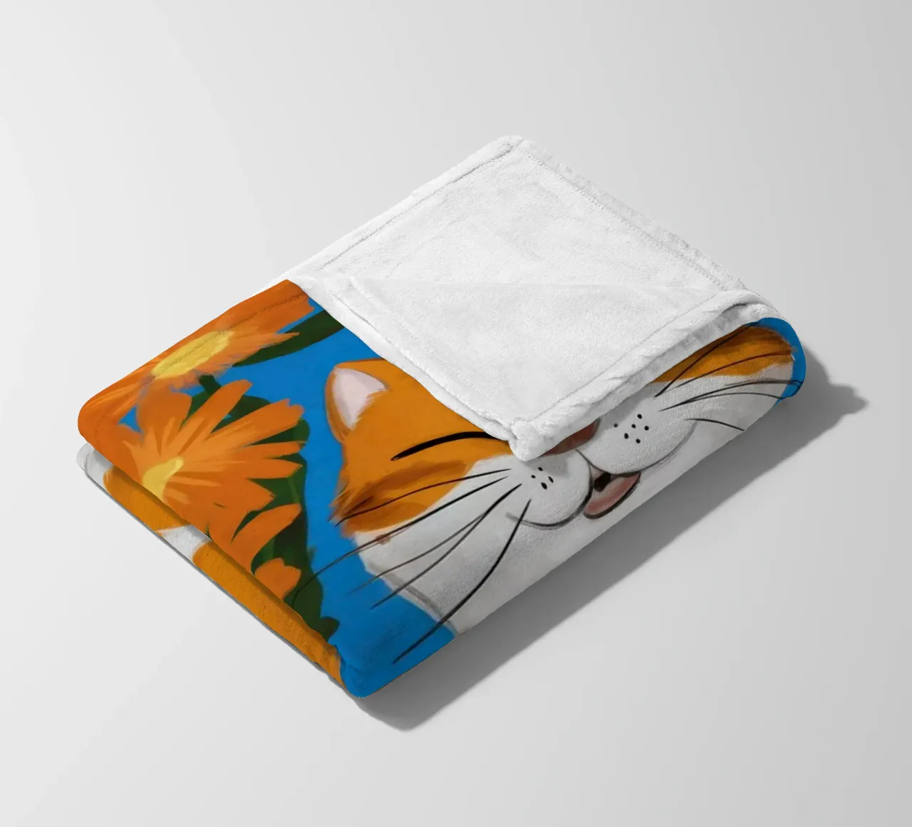Soriano arancione Dandy coperta in pile da FadeAura