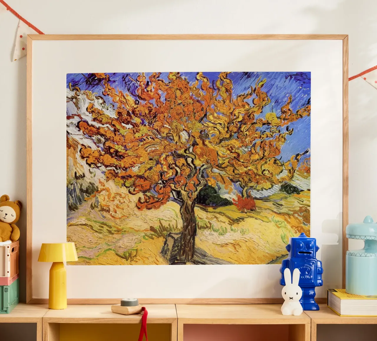 Il gelso - Vincent Van Gogh poster con telaio in plastica da Sylviepaint