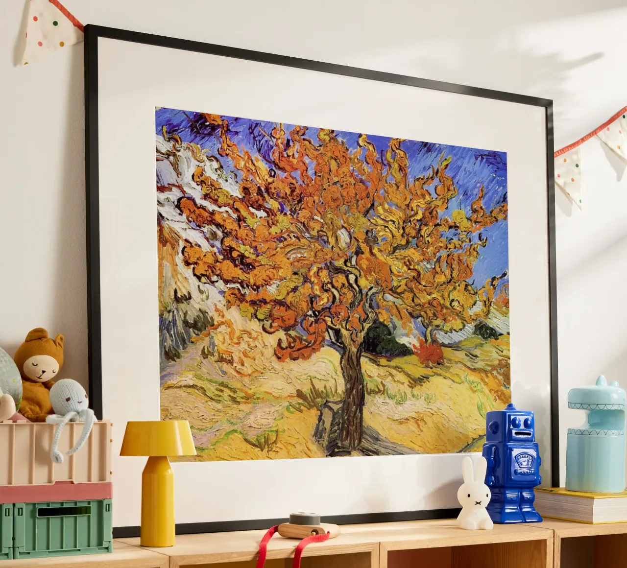 Il gelso - Vincent Van Gogh poster con telaio in plastica da Sylviepaint