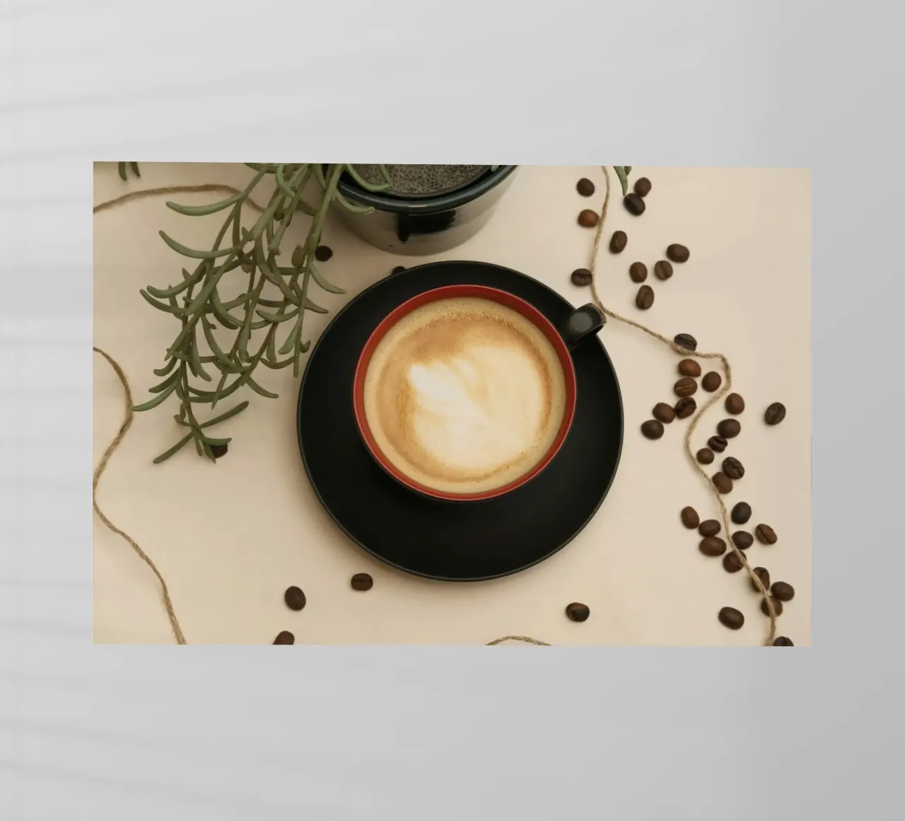 taza de café latte art lámina retroiluminada de cofa home