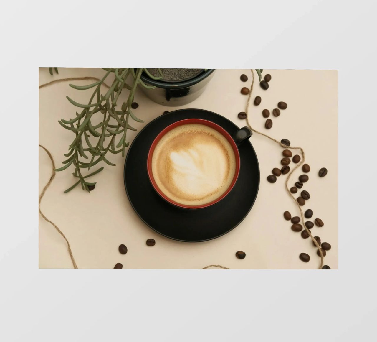 tazza di caffè latte art telo in pvc da cofa home