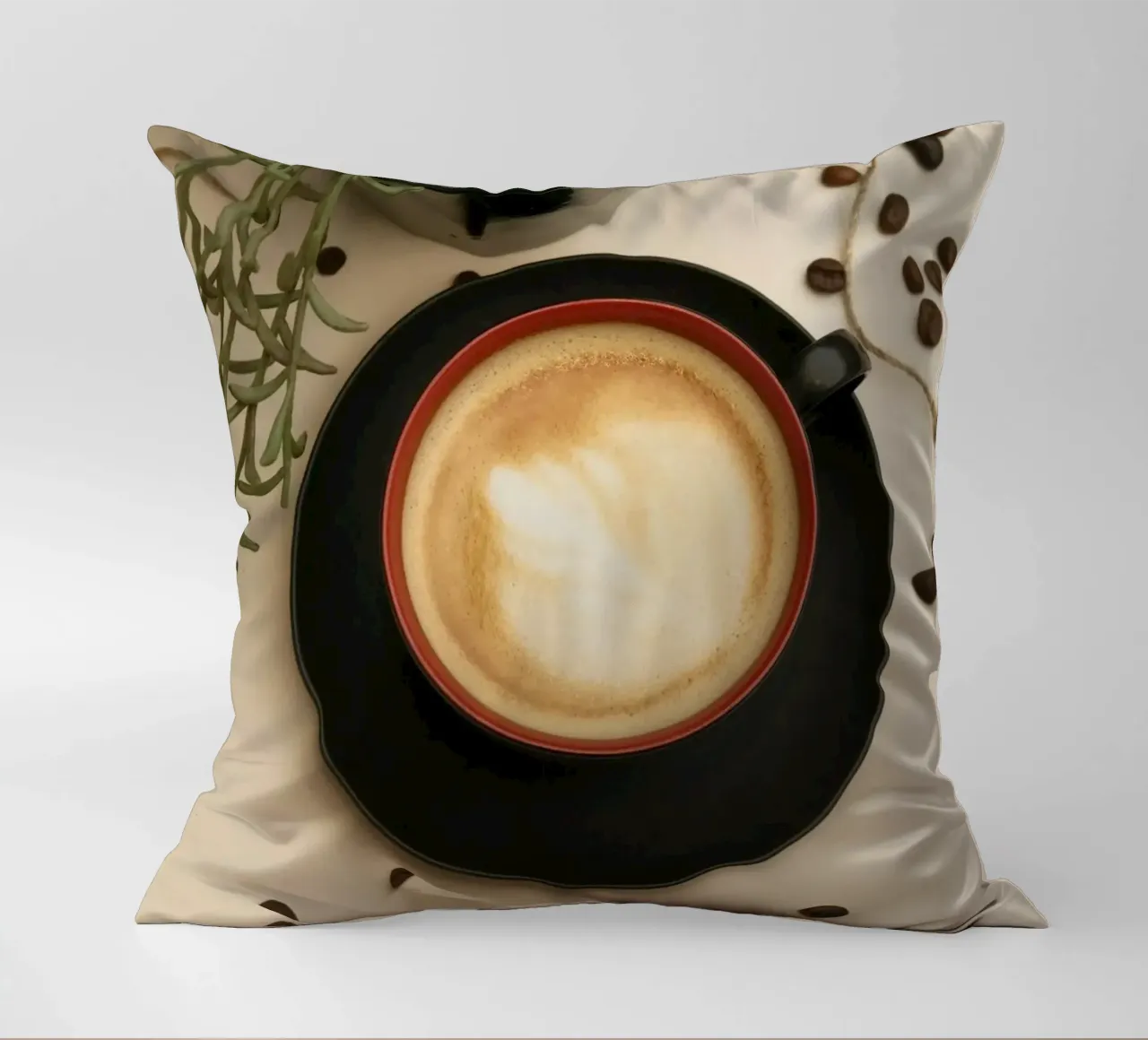 tazza di caffè latte art cuscino da cofa home