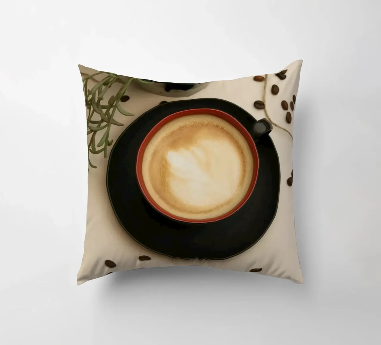 tazza di caffè latte art cuscino da cofa home