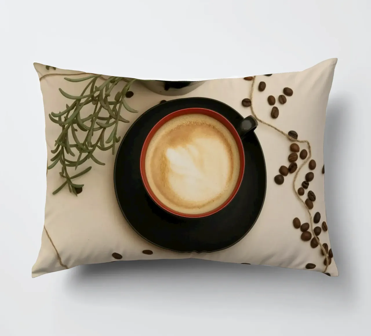 tazza di caffè latte art cuscino da cofa home
