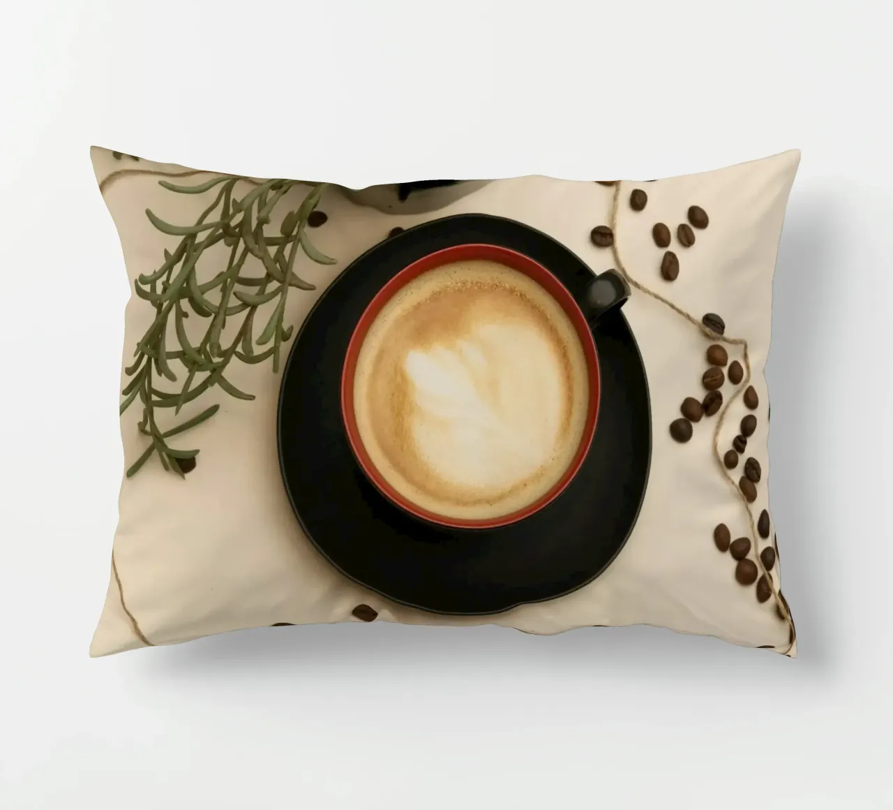 tazza di caffè latte art cuscino da cofa home