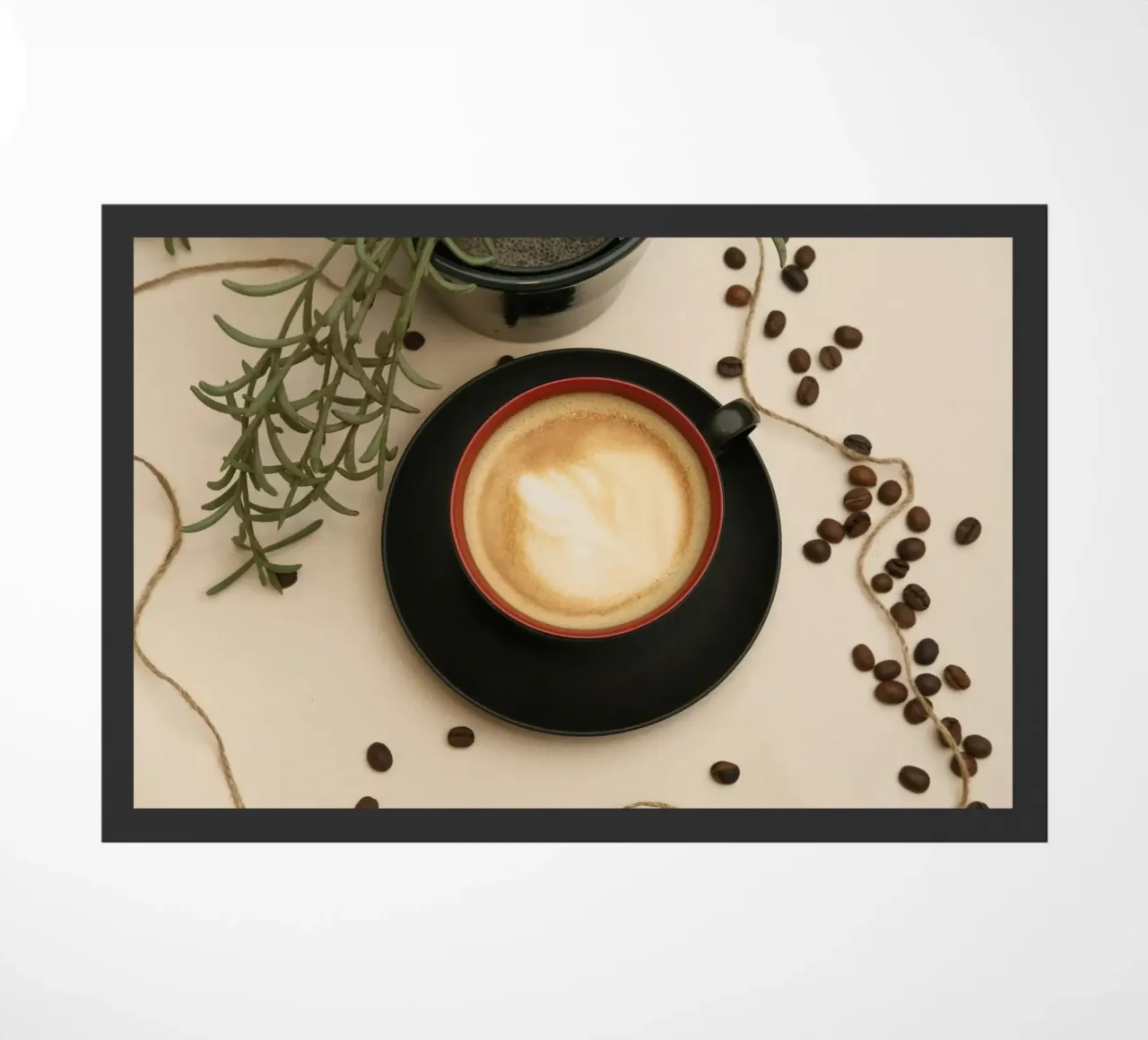 tazza di caffè latte art zerbino da cofa home