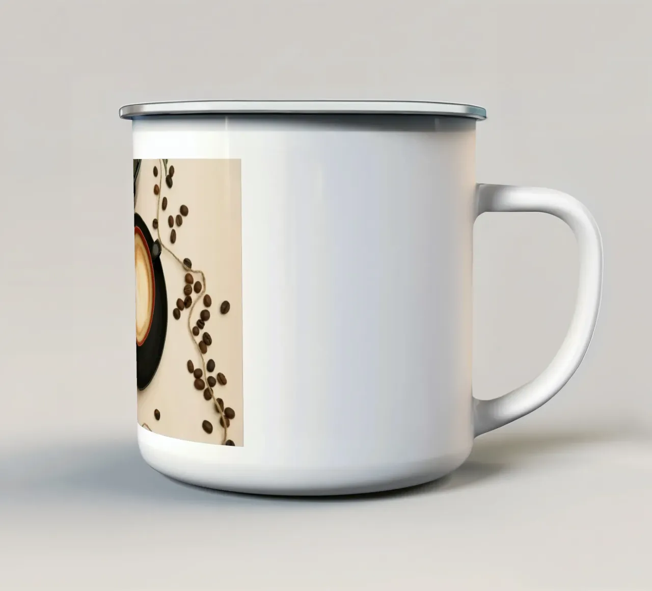 Kaffeetasse Latte Art Emaille Tasse von cofa home