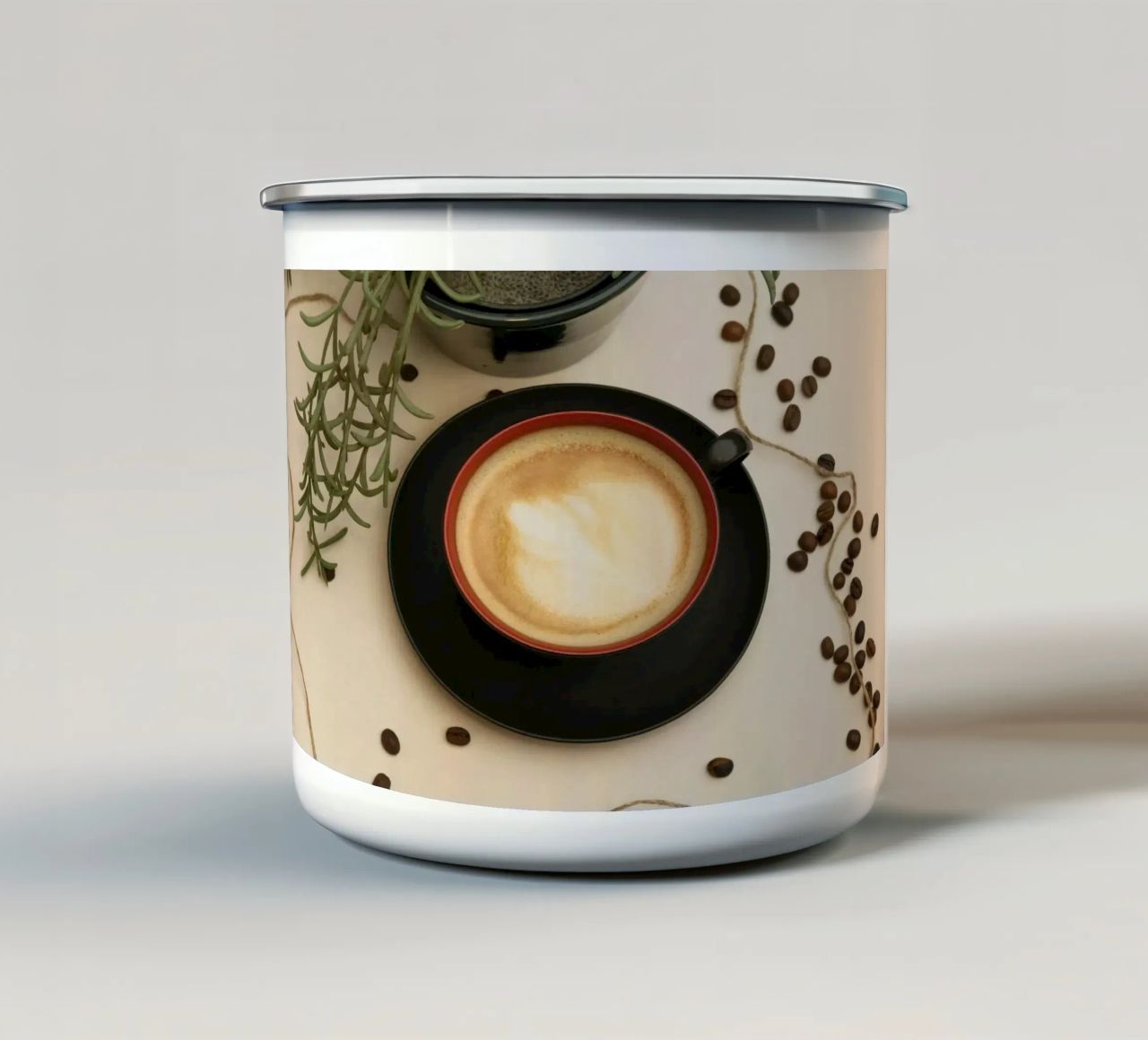 tazza di caffè latte art tazza in smalto da cofa home