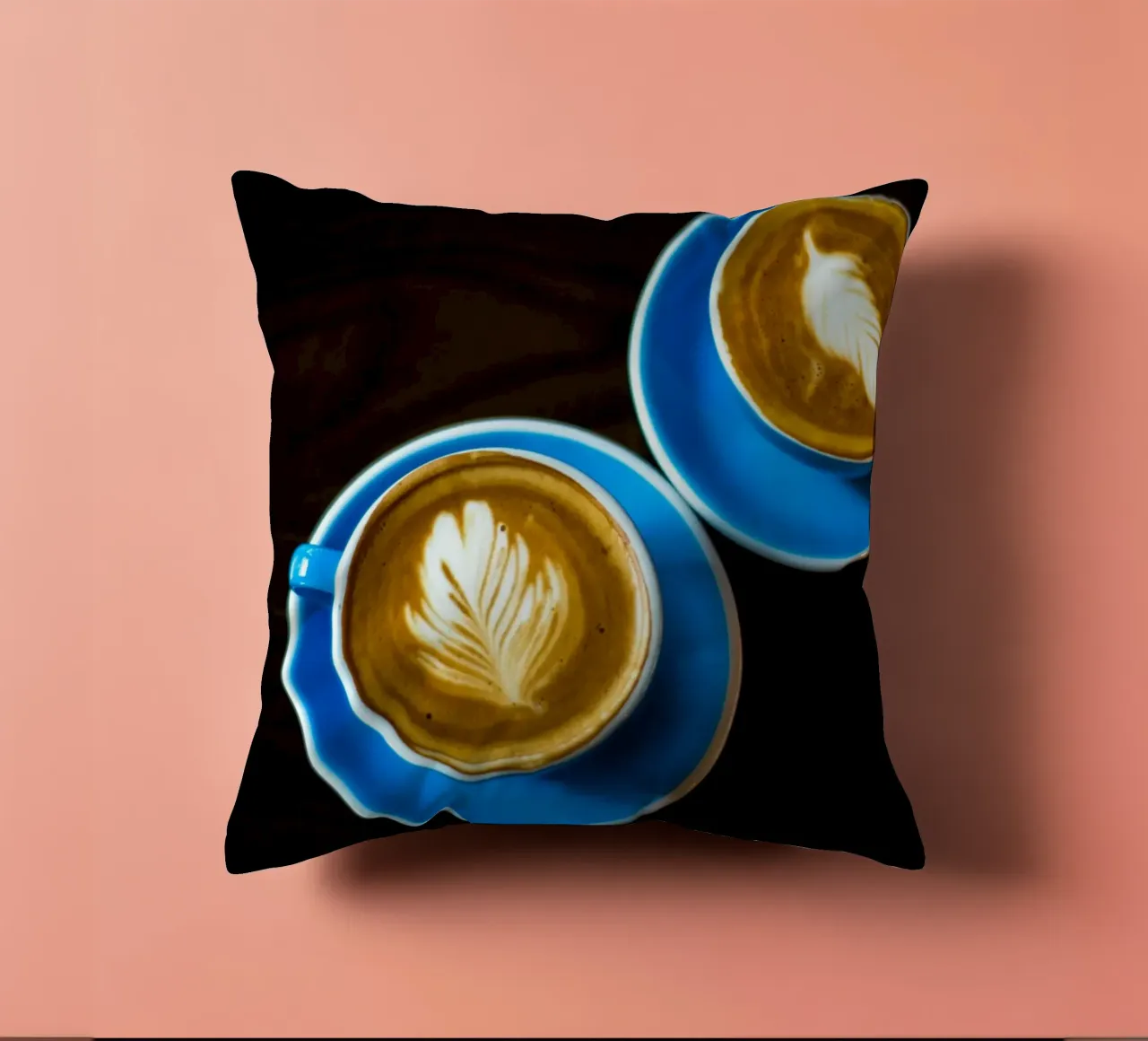 coppia di caffè latte art cuscino da cofa home