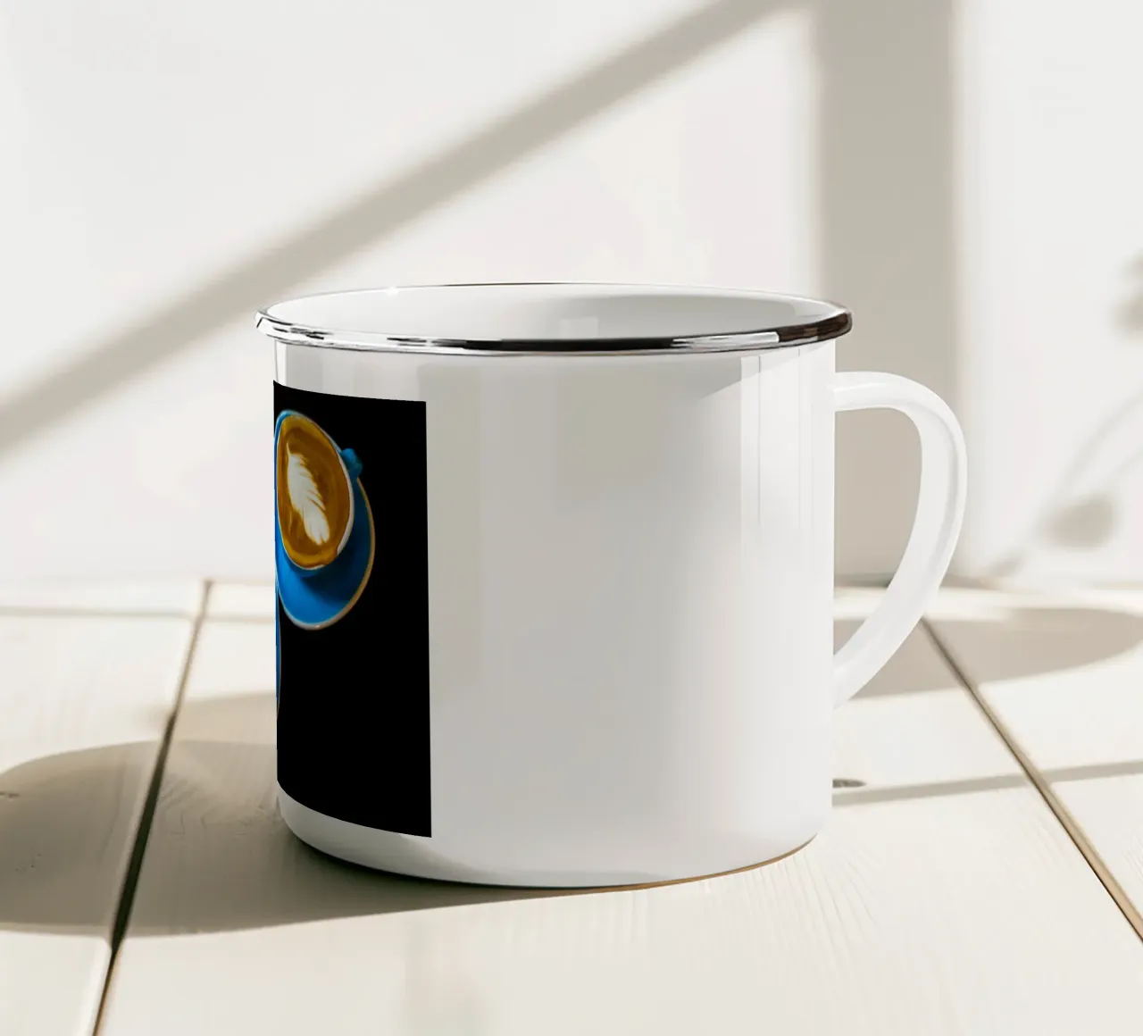 coppia di caffè latte art tazza in smalto da cofa home