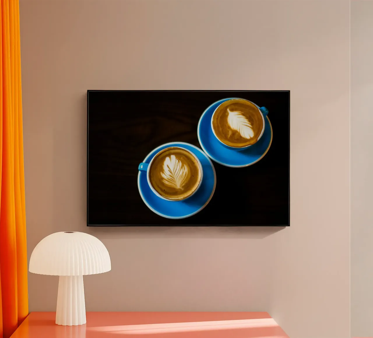 coppia di caffè latte art plexiglass da cofa home