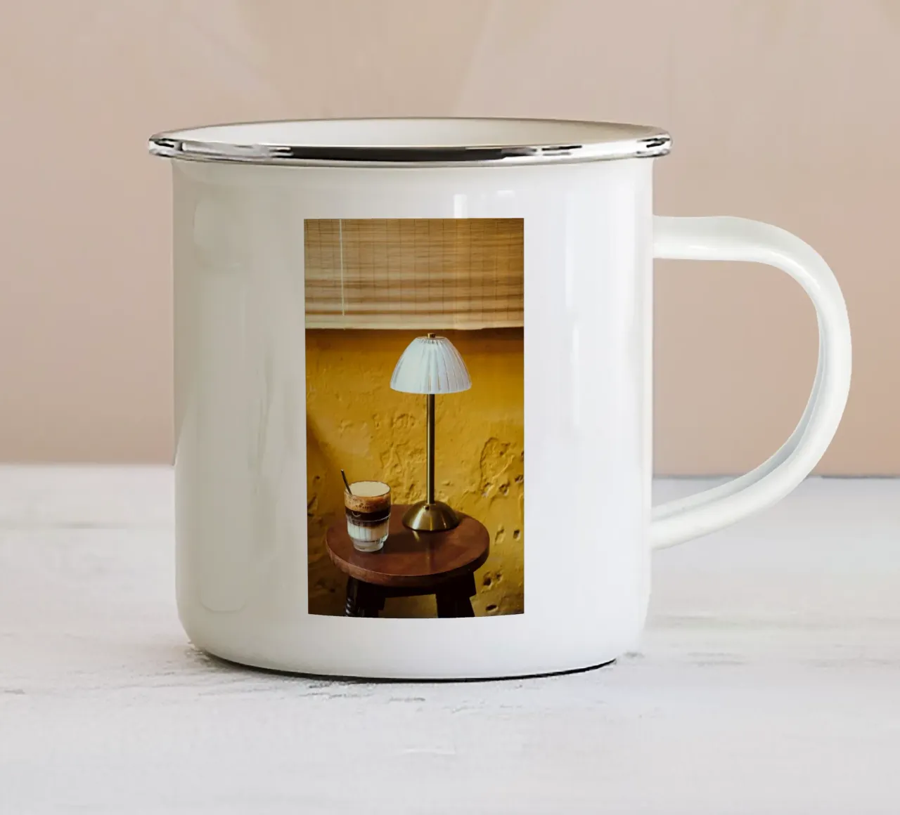 lampada d'arredo per interni tazza in smalto da cofa home