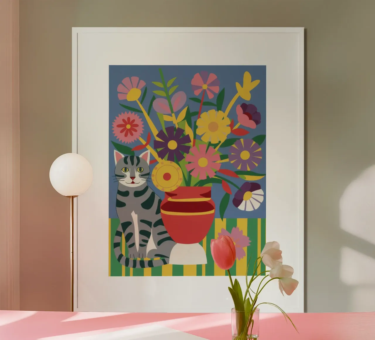 Medley di bouquet di soriani poster con telaio in legno da Stone Decade