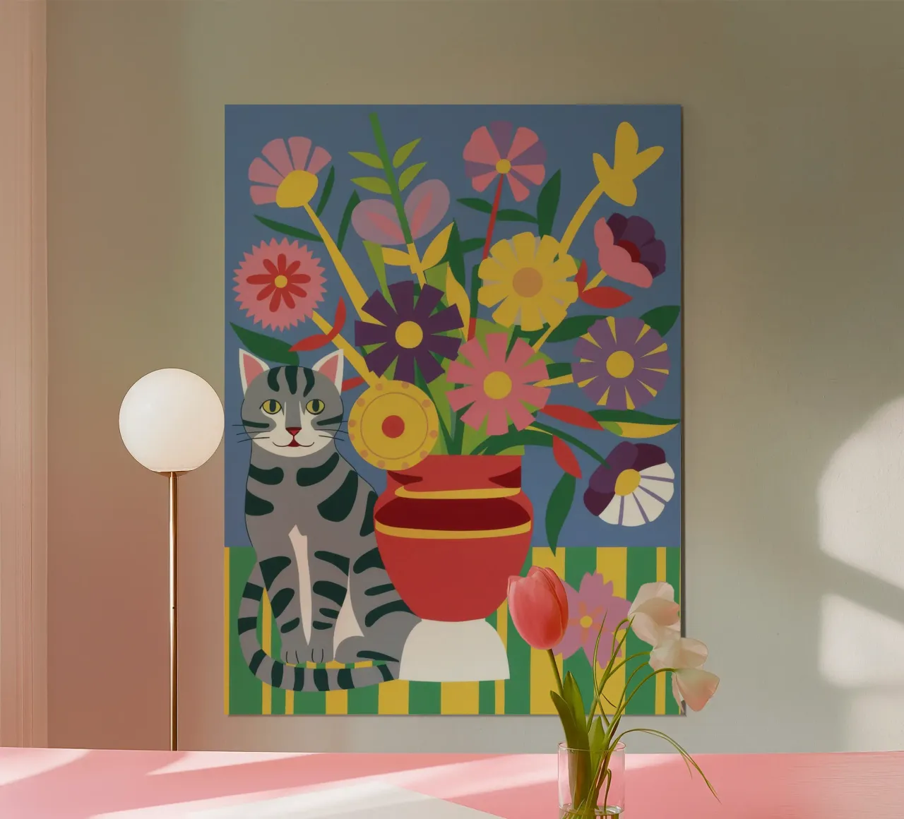 Medley di bouquet di soriani poster con telaio in legno da Stone Decade