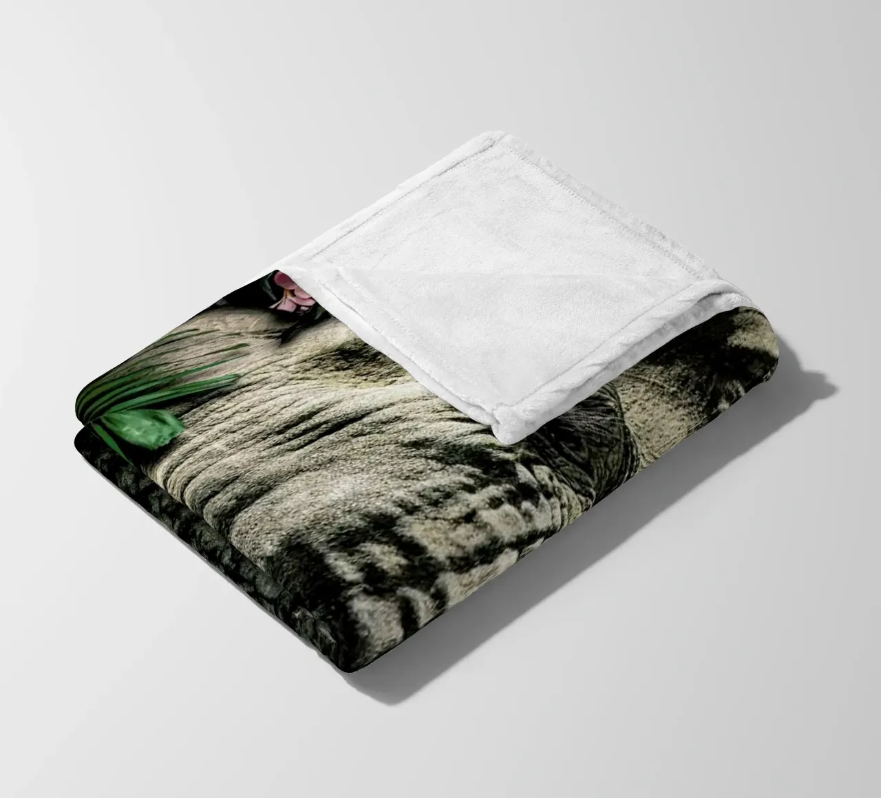 Elephant 5 fleece blanket by Wouter Rikken