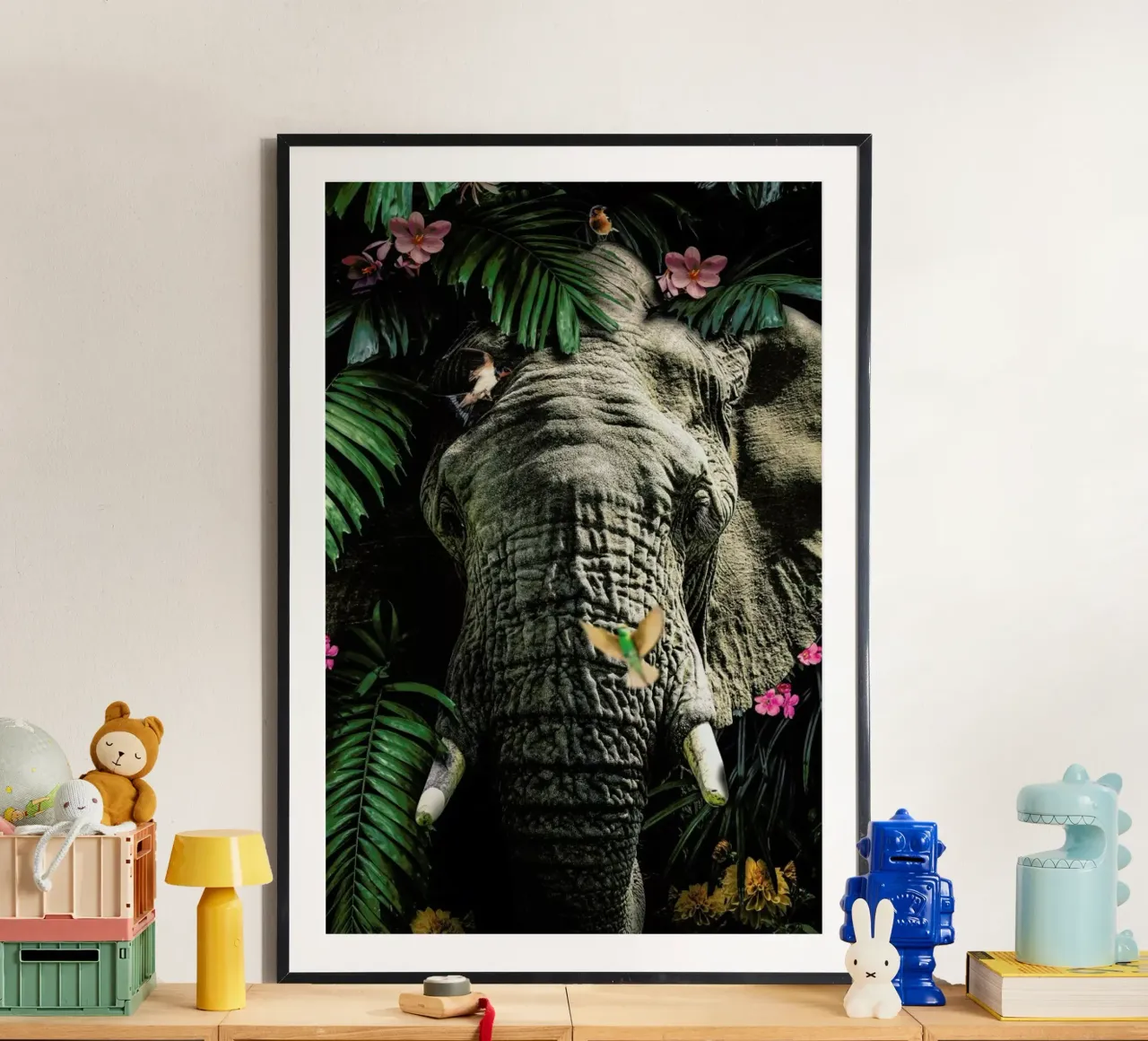 Elephant 5 poster con telaio in alluminio da Wouter Rikken