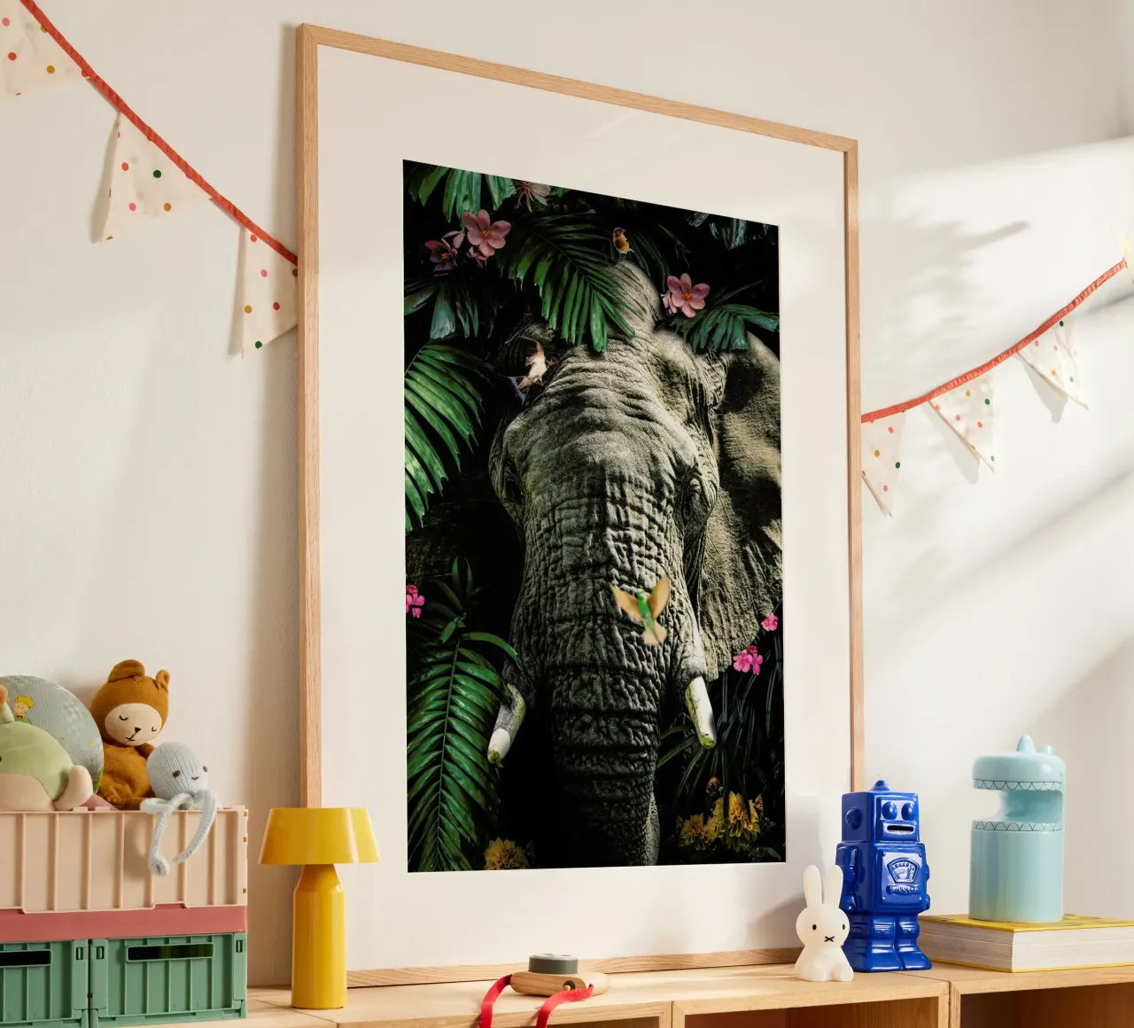 Elephant 5 poster con telaio in alluminio da Wouter Rikken